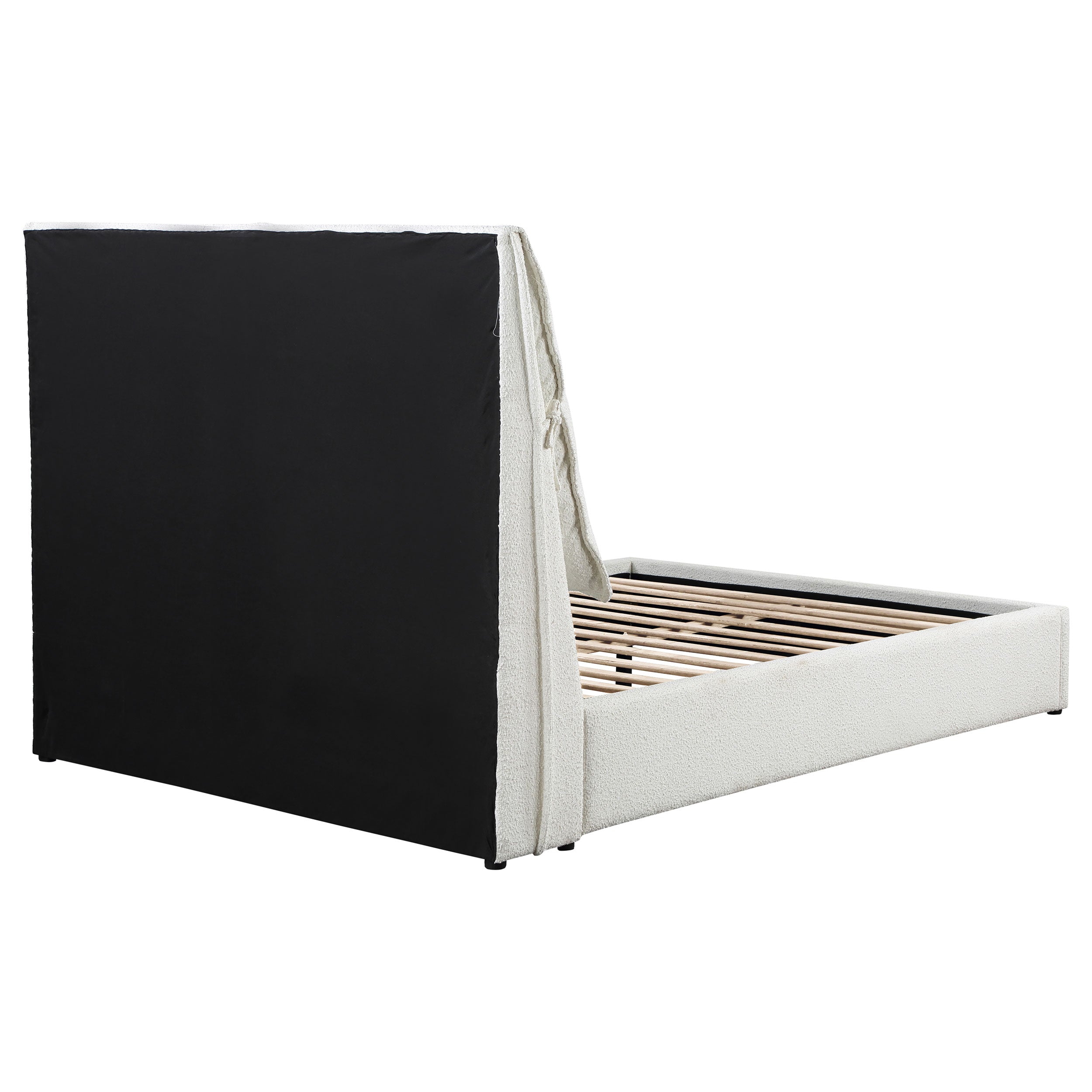Gwendoline Upholstered Queen Panel Bed White — view 9