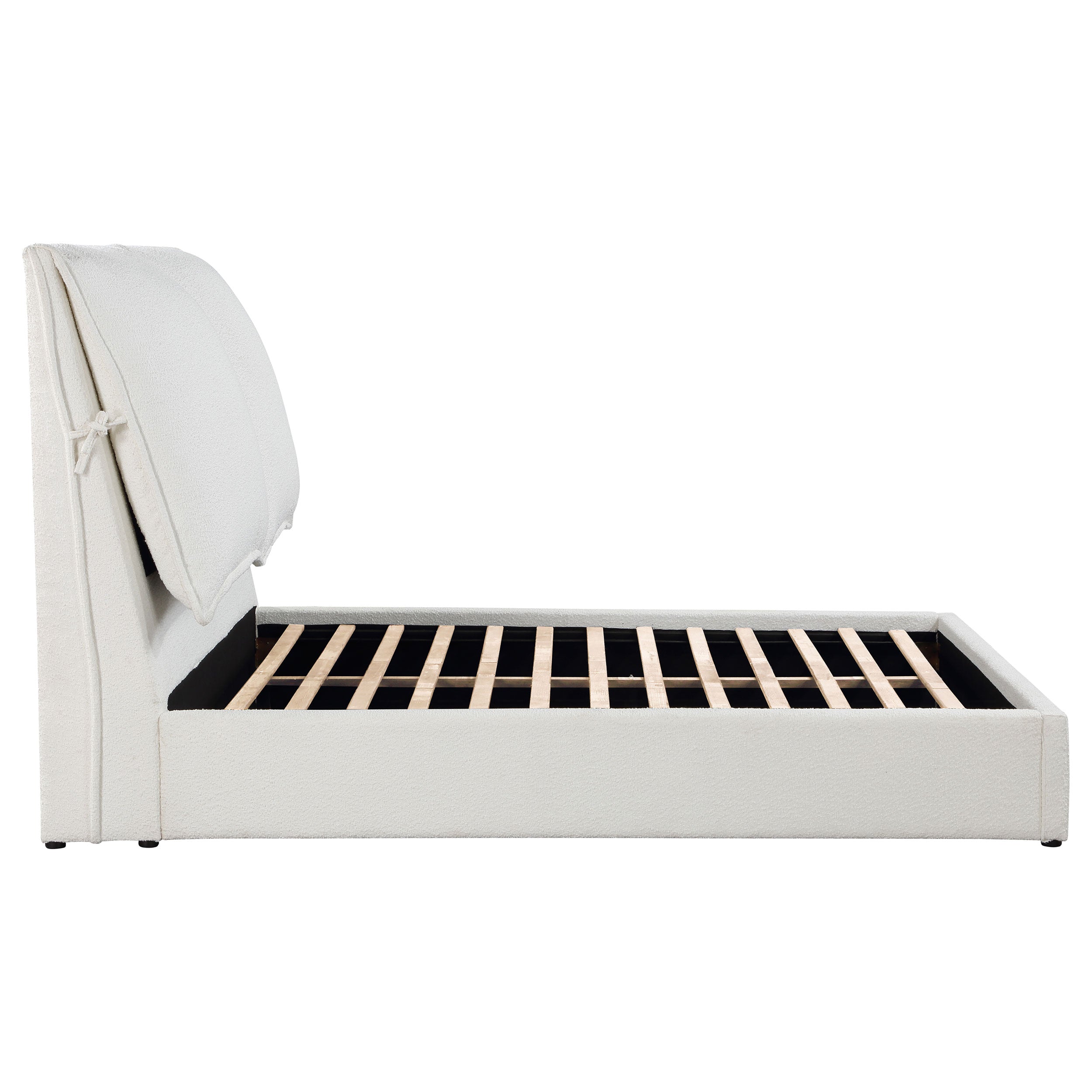 Gwendoline Upholstered Queen Panel Bed White — view 10