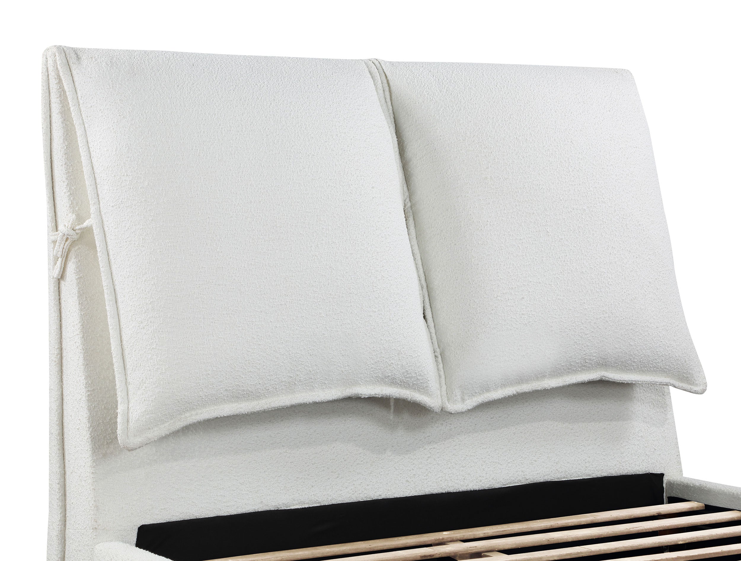 Gwendoline Upholstered Queen Panel Bed White — view 11