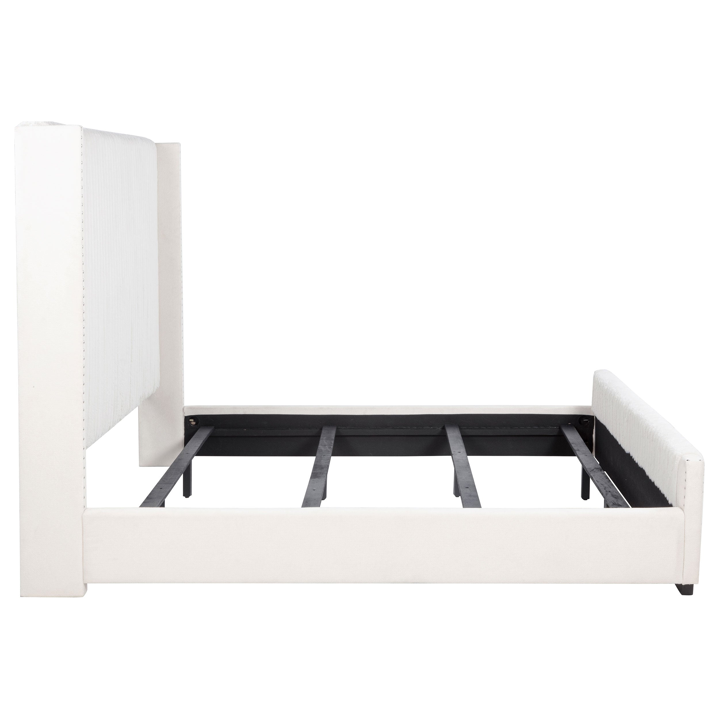 Natasha 65-inch Upholstered California King Bed Cream — view 6