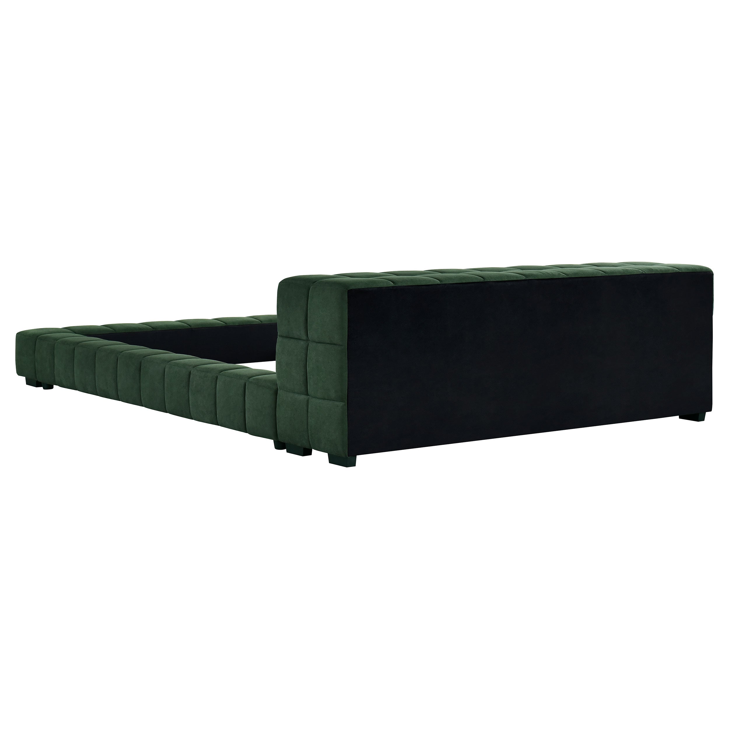 Trinity Upholstered Eastern King Platform Bed Green — view 4