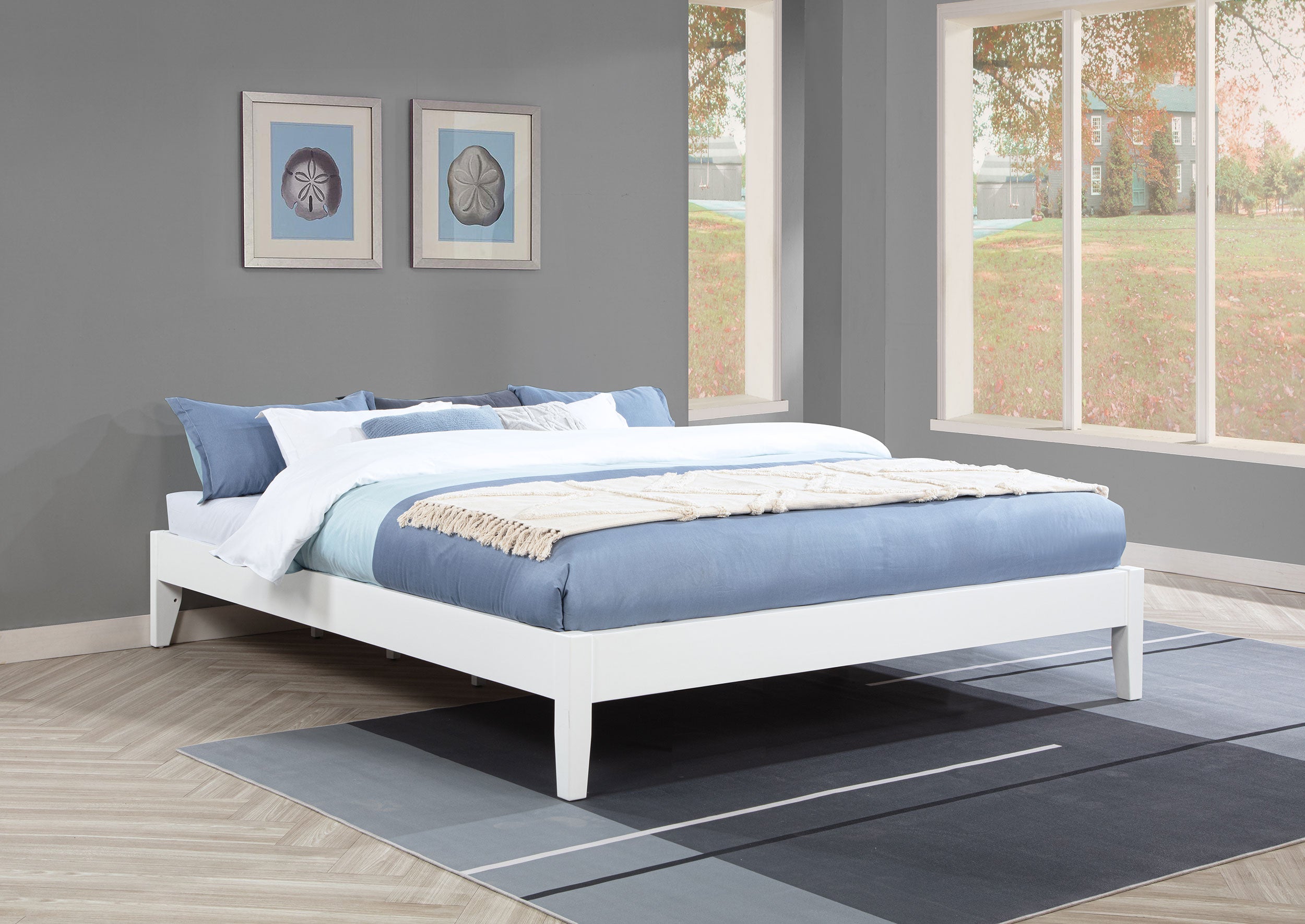 Hounslow California King Universal Platform Bed White — view 2