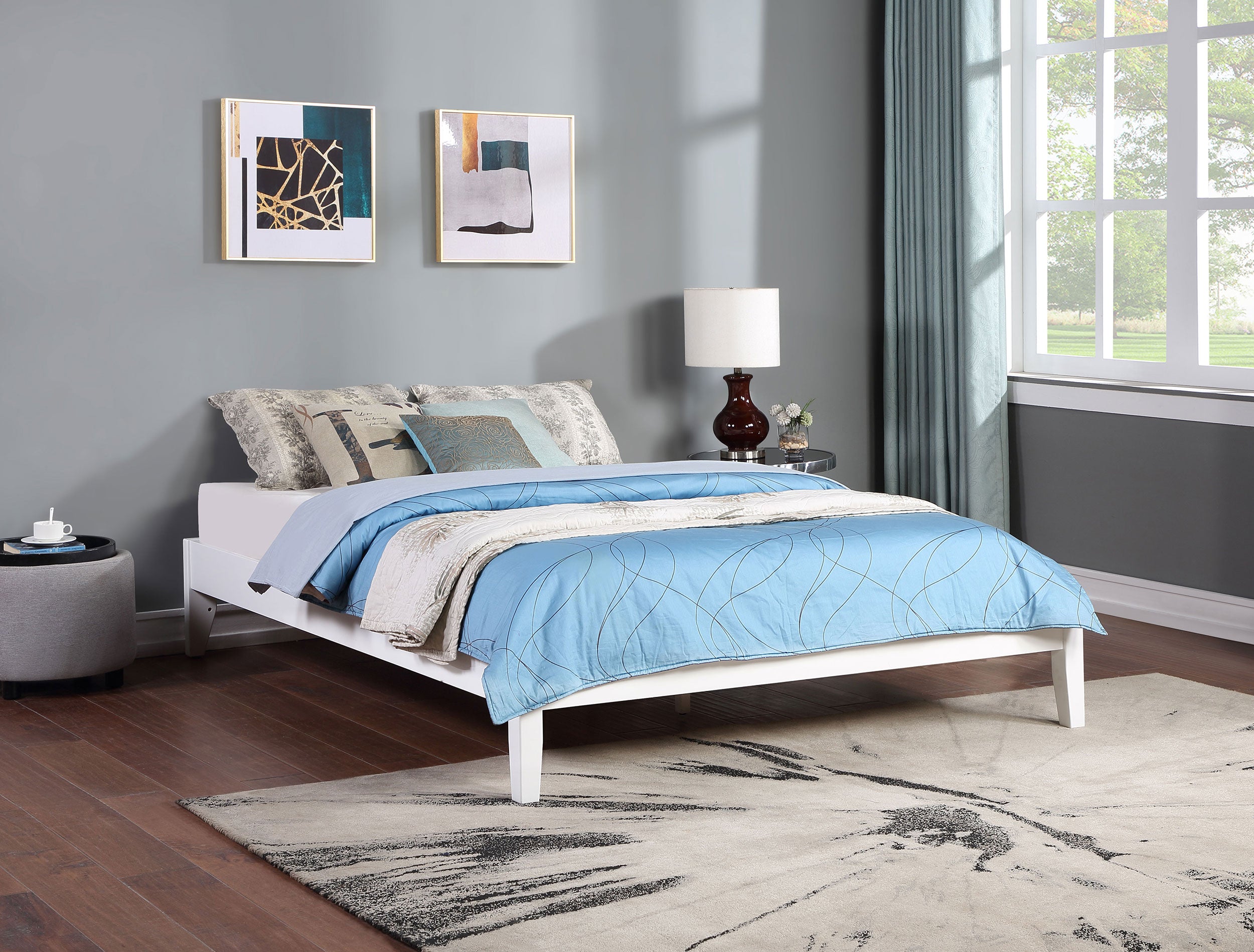 Hounslow Queen Universal Platform Bed White — view 2