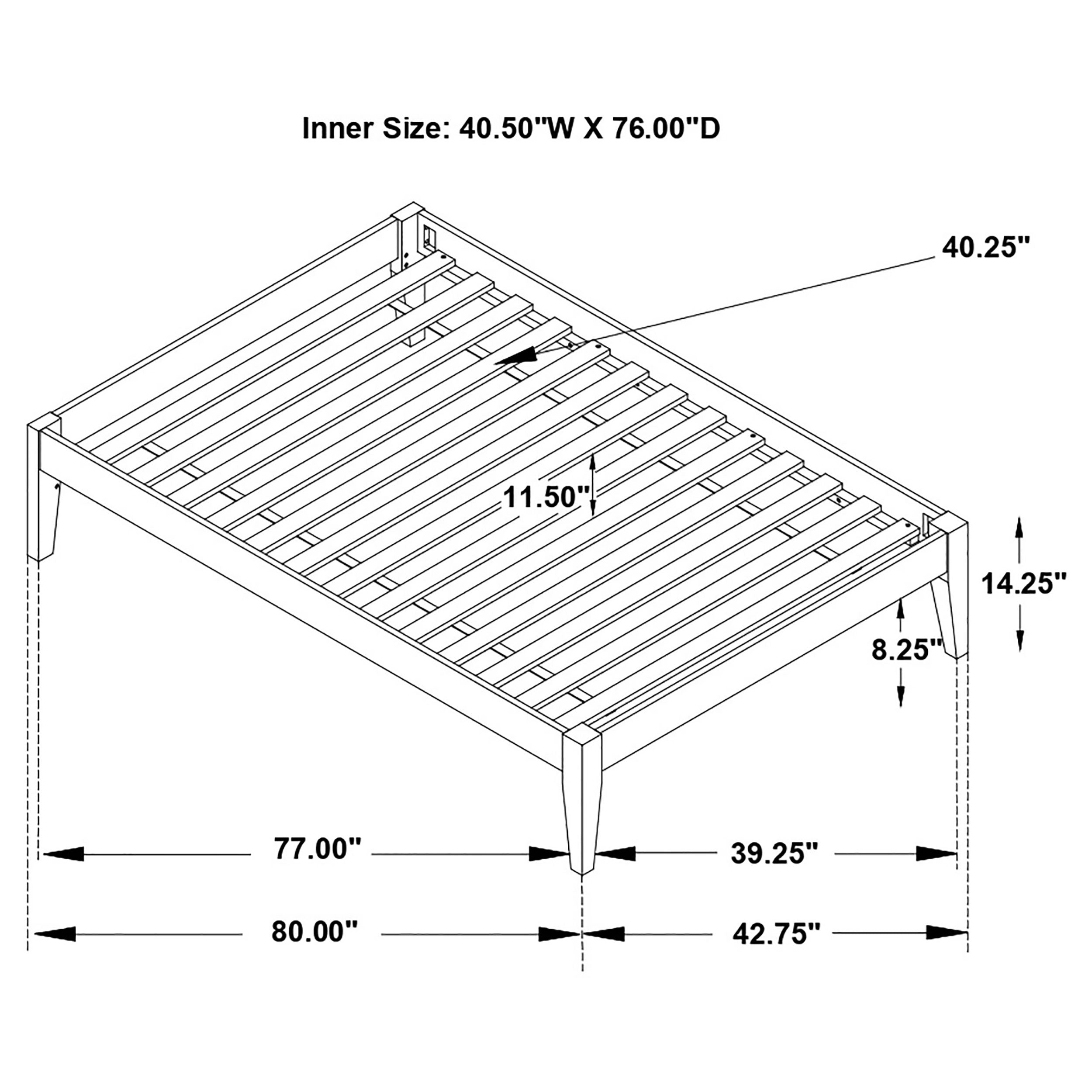 Hounslow Twin Universal Platform Bed White — view 8