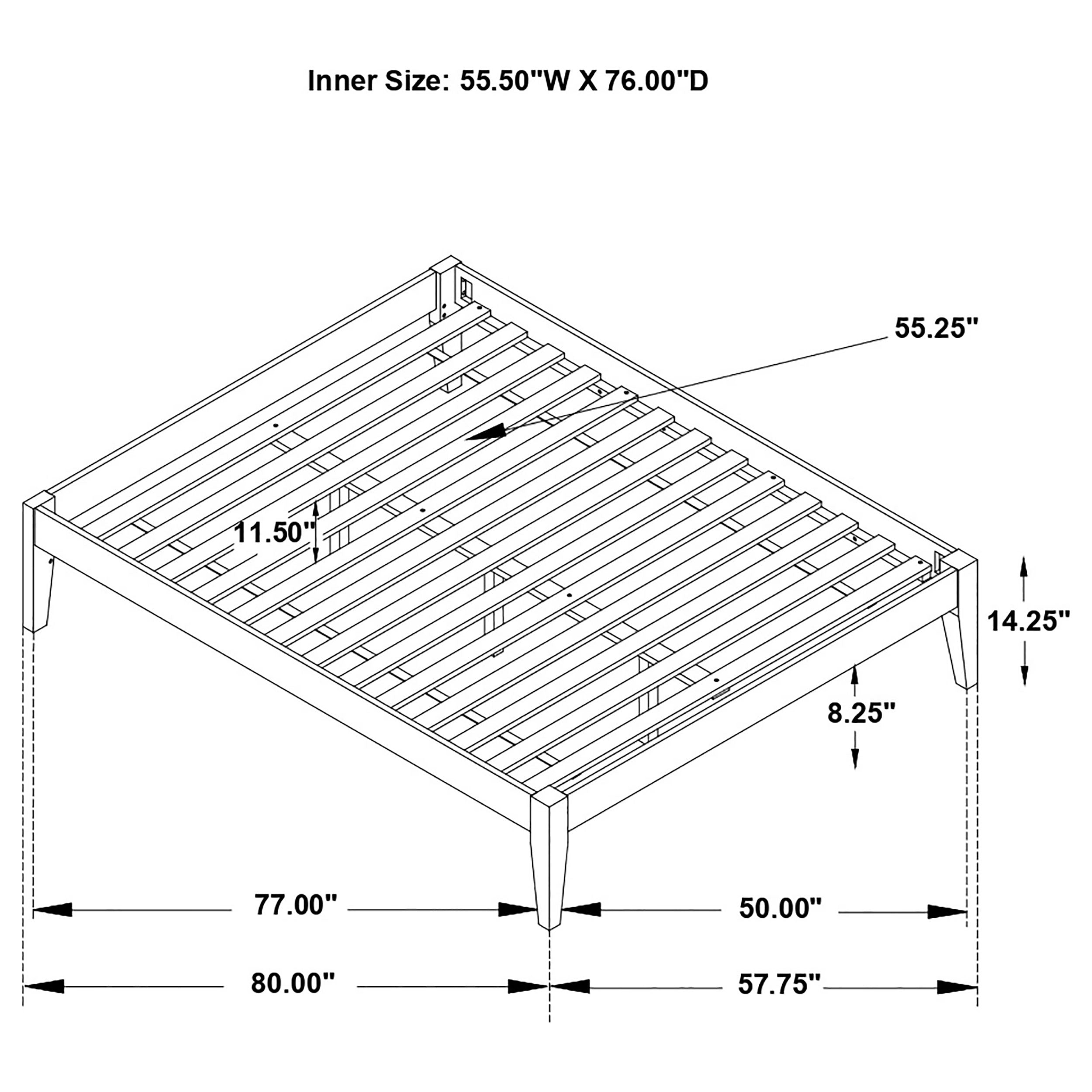 Hounslow Full Universal Platform Bed Black — view 8