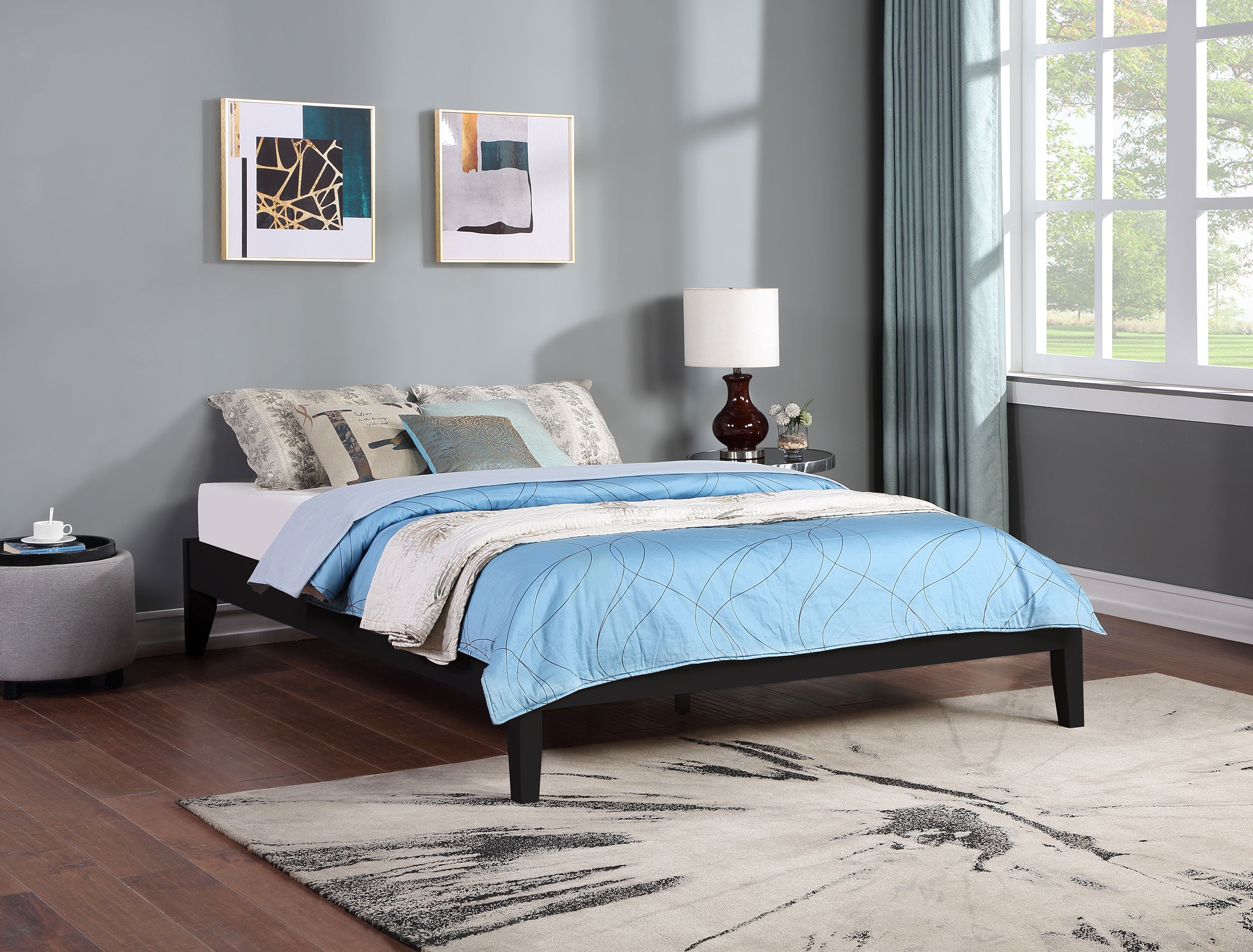 Hounslow Queen Universal Platform Bed Black — view 2