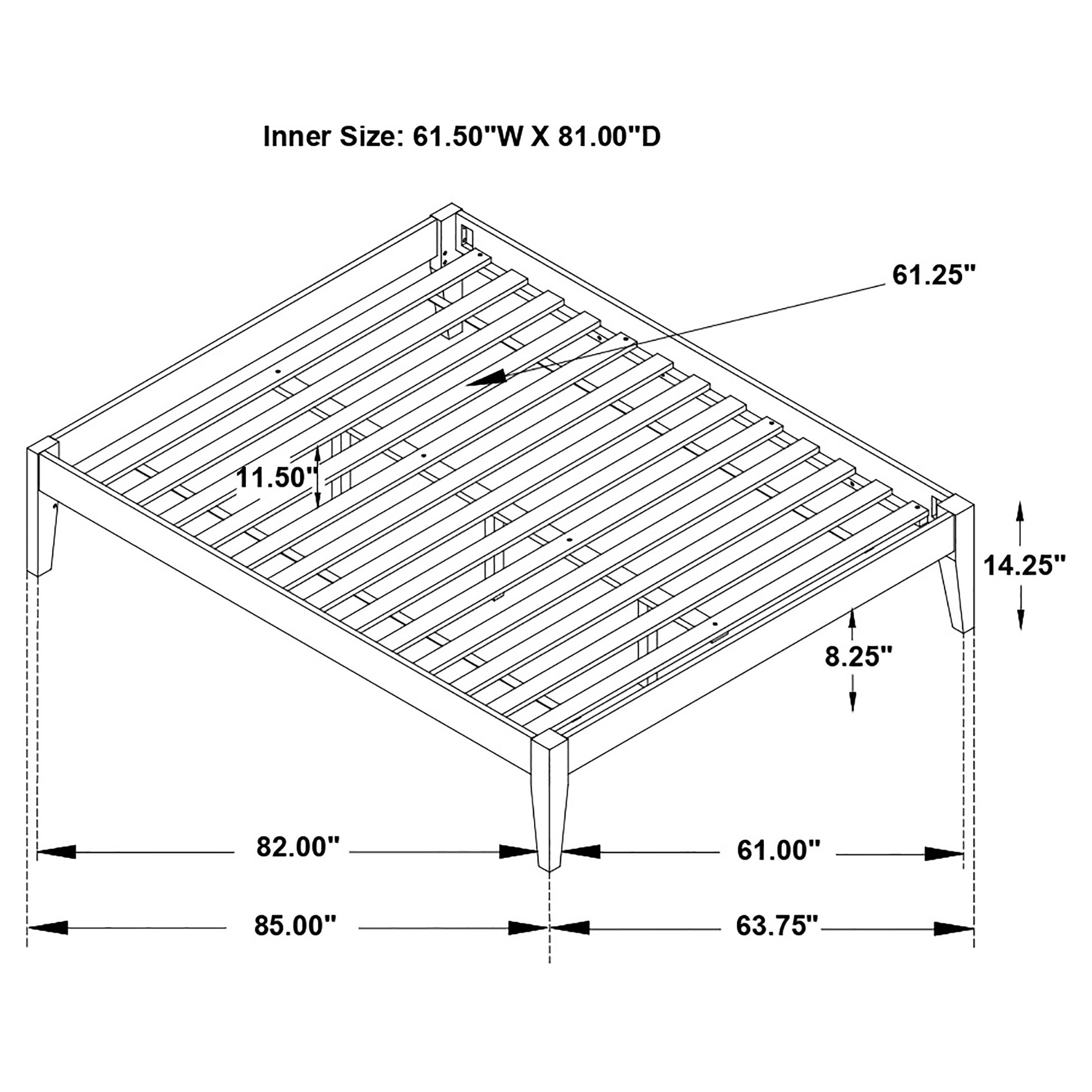 Hounslow Queen Universal Platform Bed Black — view 8