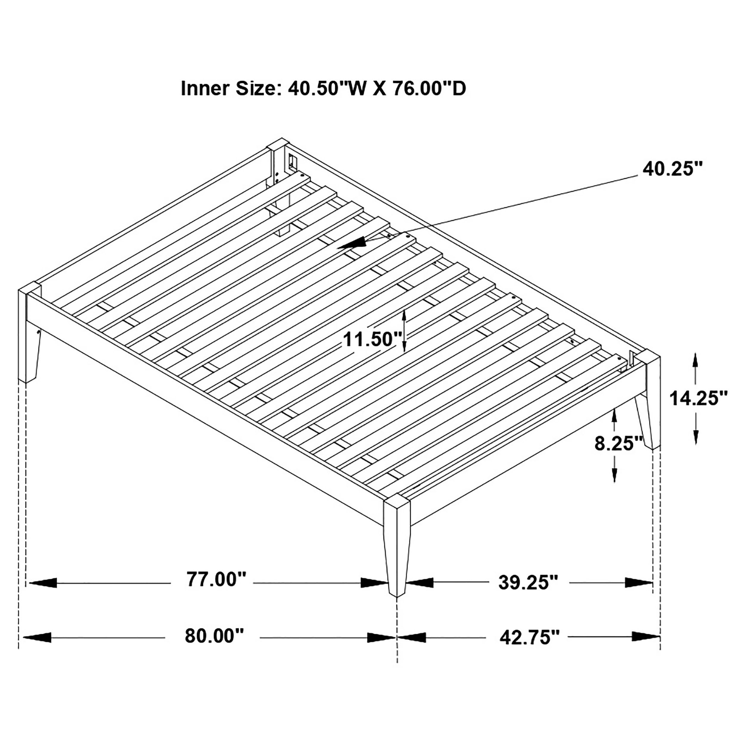 Hounslow Twin Universal Platform Bed Black — view 8