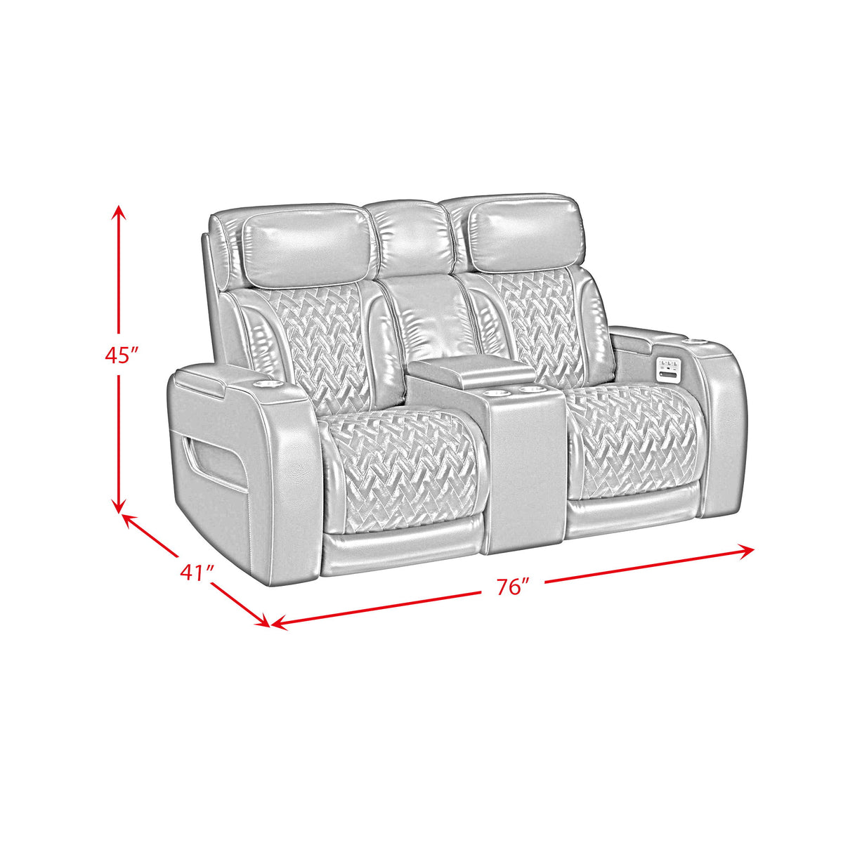 Prime Time Sofa Set in Black by Elements International, view 12