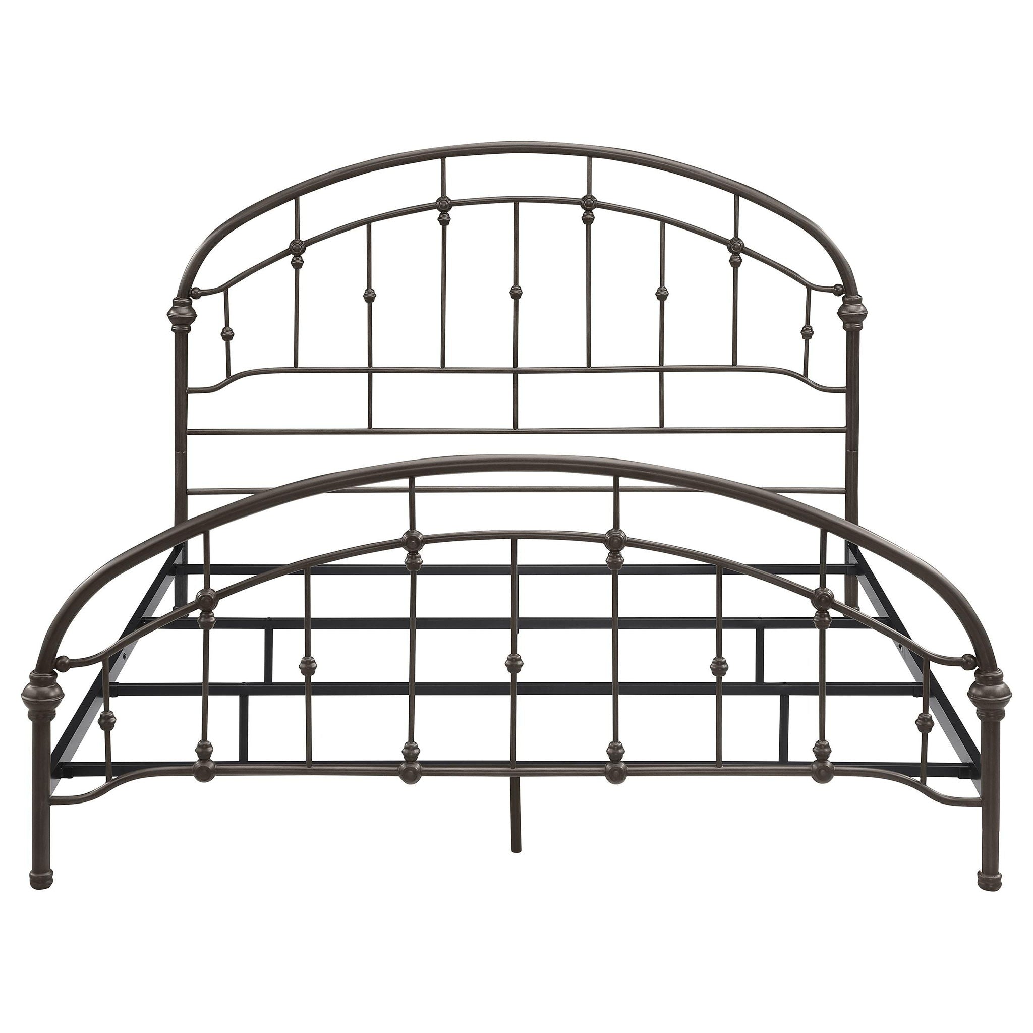 Rowan Metal Eastern King Open Frame Bed Dark Bronze