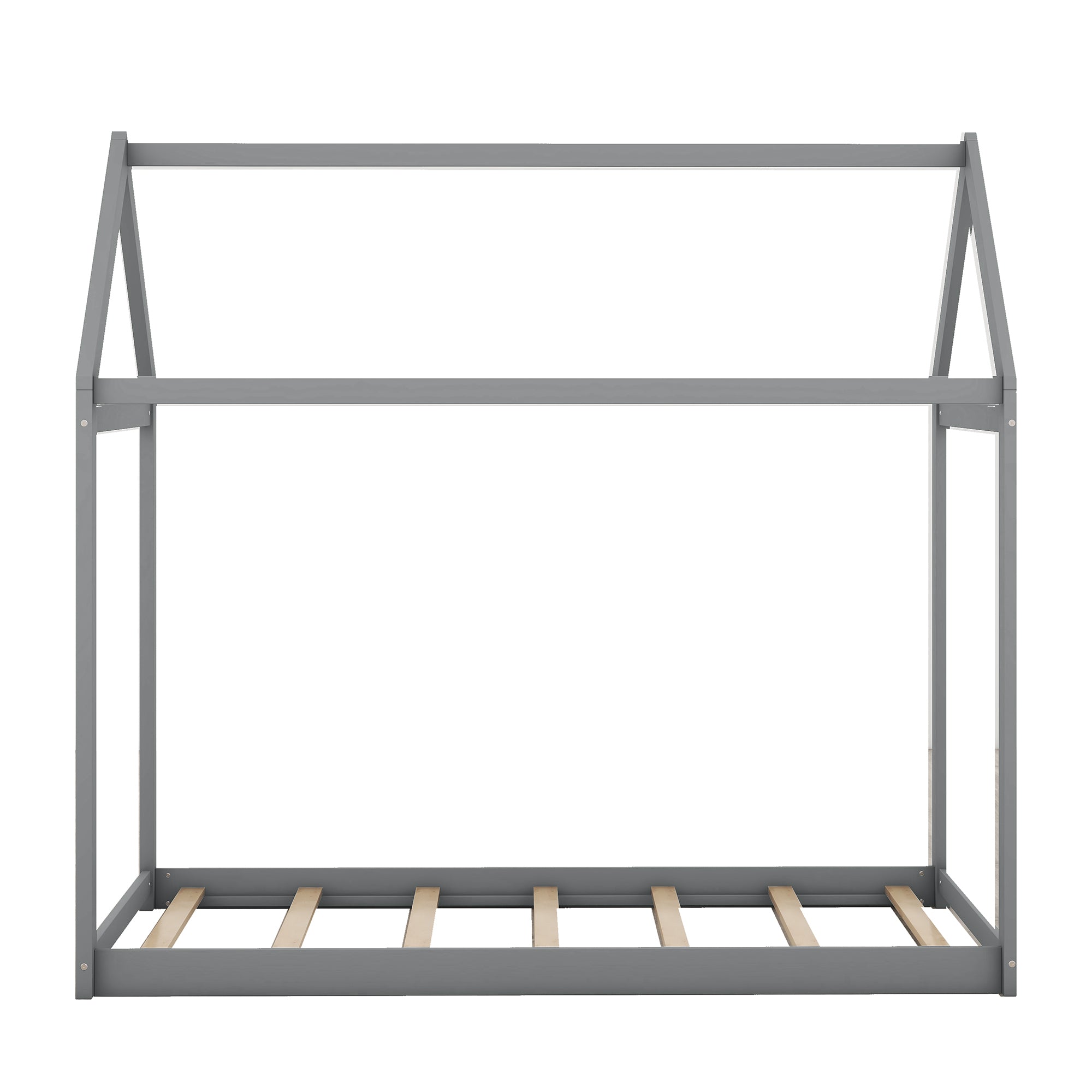 Twin Size Wooden House Bed, Gray - Atlantic Fine Furniture Melbourne FL