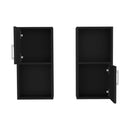 Wall Mounted Bathroom Medicine Cabinet Eak Two Doors, Two Shelves - Black