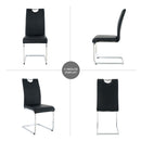 Modern Dining Chairs With Padded Seat And Metal Legs