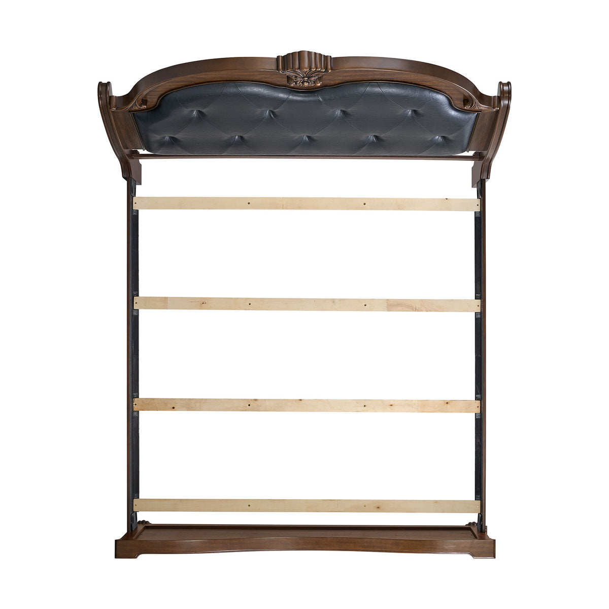 Cadenza Upholstered Bed With PU in Black by Elements International, view 2