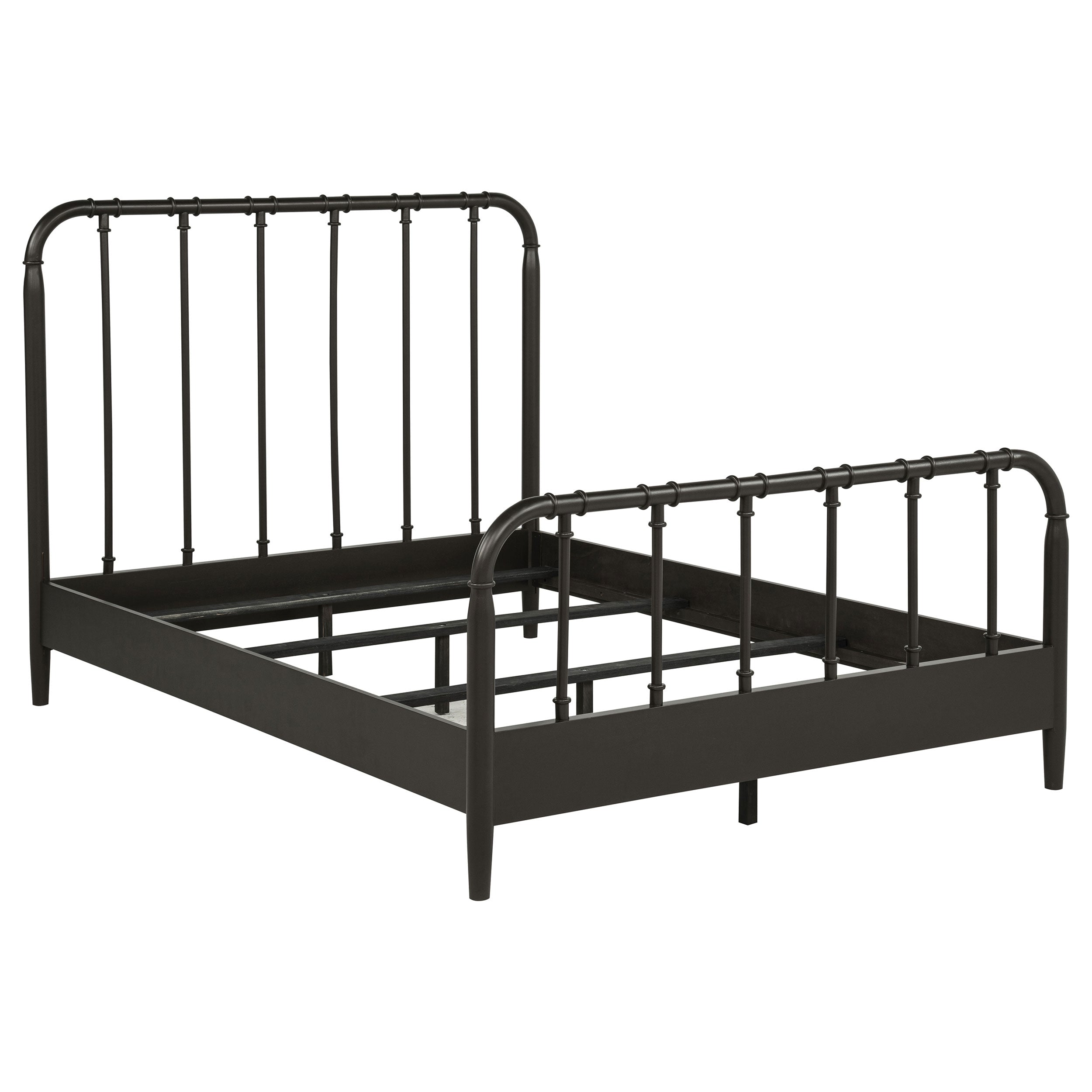 Rocco All Wood Water Pipe Open Frame Full Bed Dark Bronze — view 1