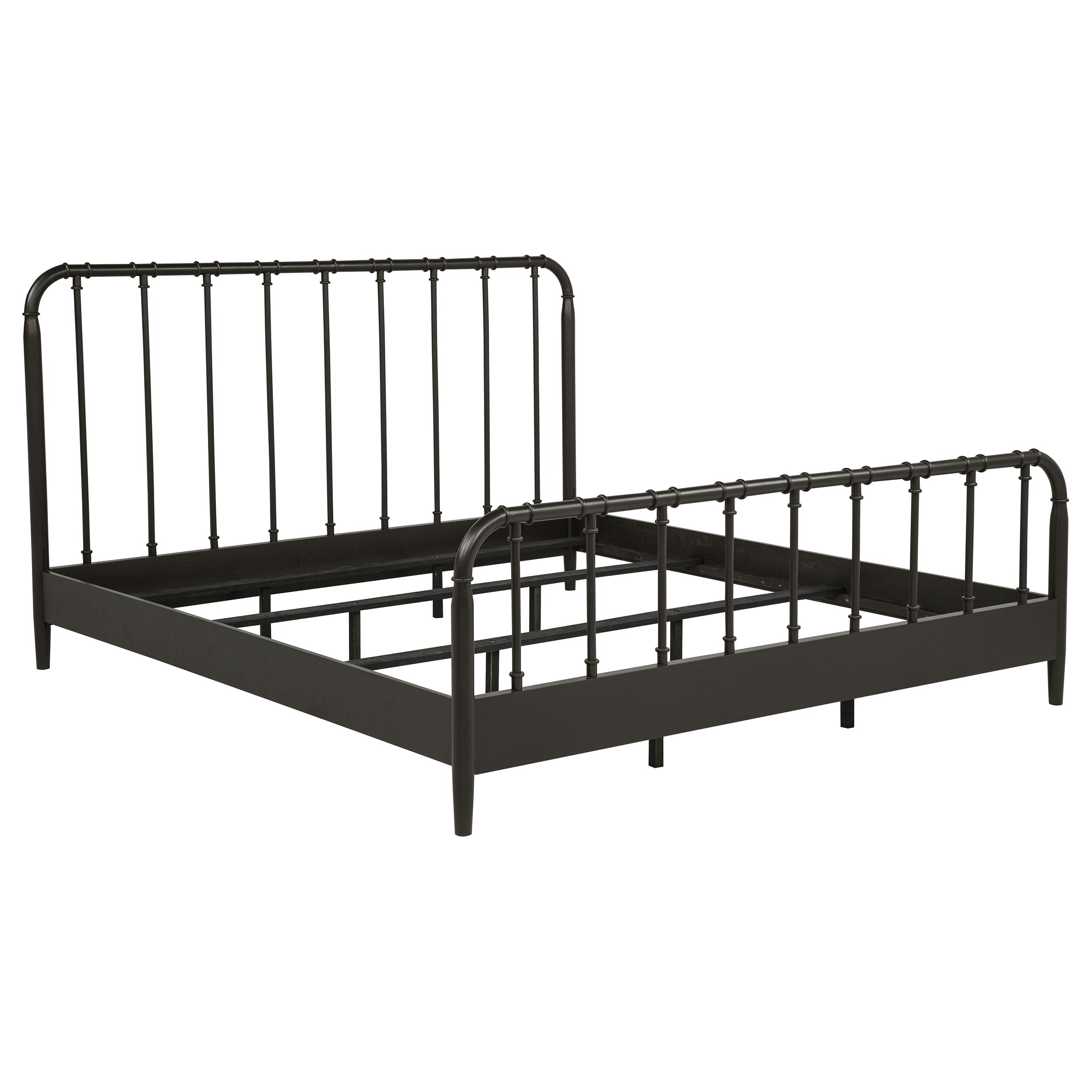 Rocco All Wood Water Pipe Open Frame Eastern King Bed Dark Bronze — view 1