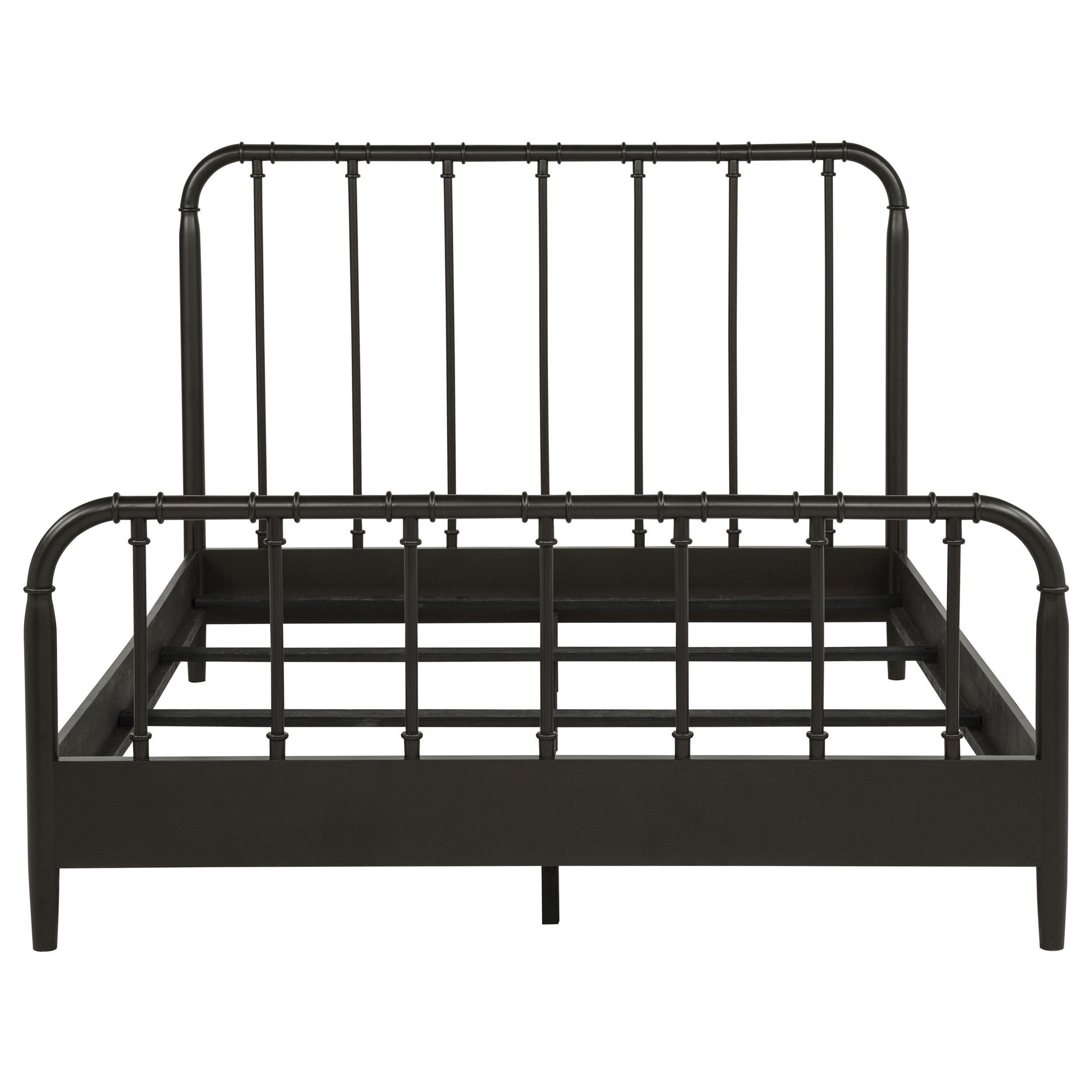 Rocco All Wood Water Pipe Open Frame Queen Bed Dark Bronze — view 4