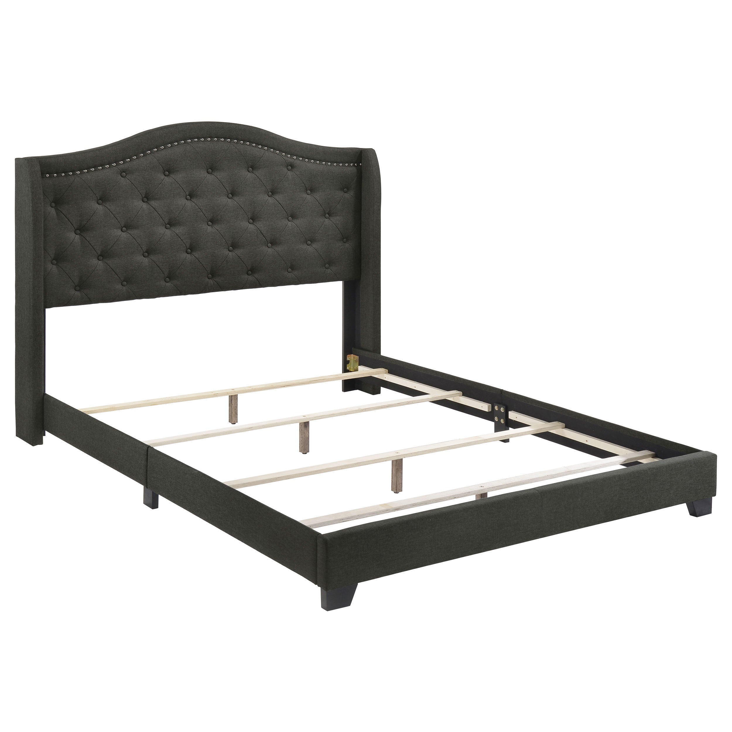Sonoma Upholstered Full Wingback Bed Grey — view 1