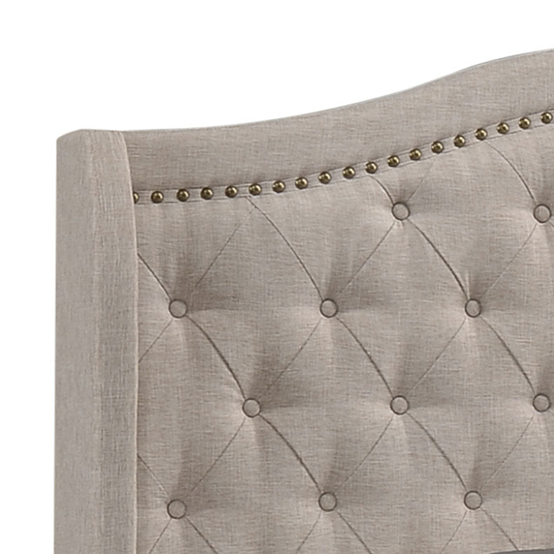 Sonoma Upholstered Eastern King Wingback Bed Beige — view 5