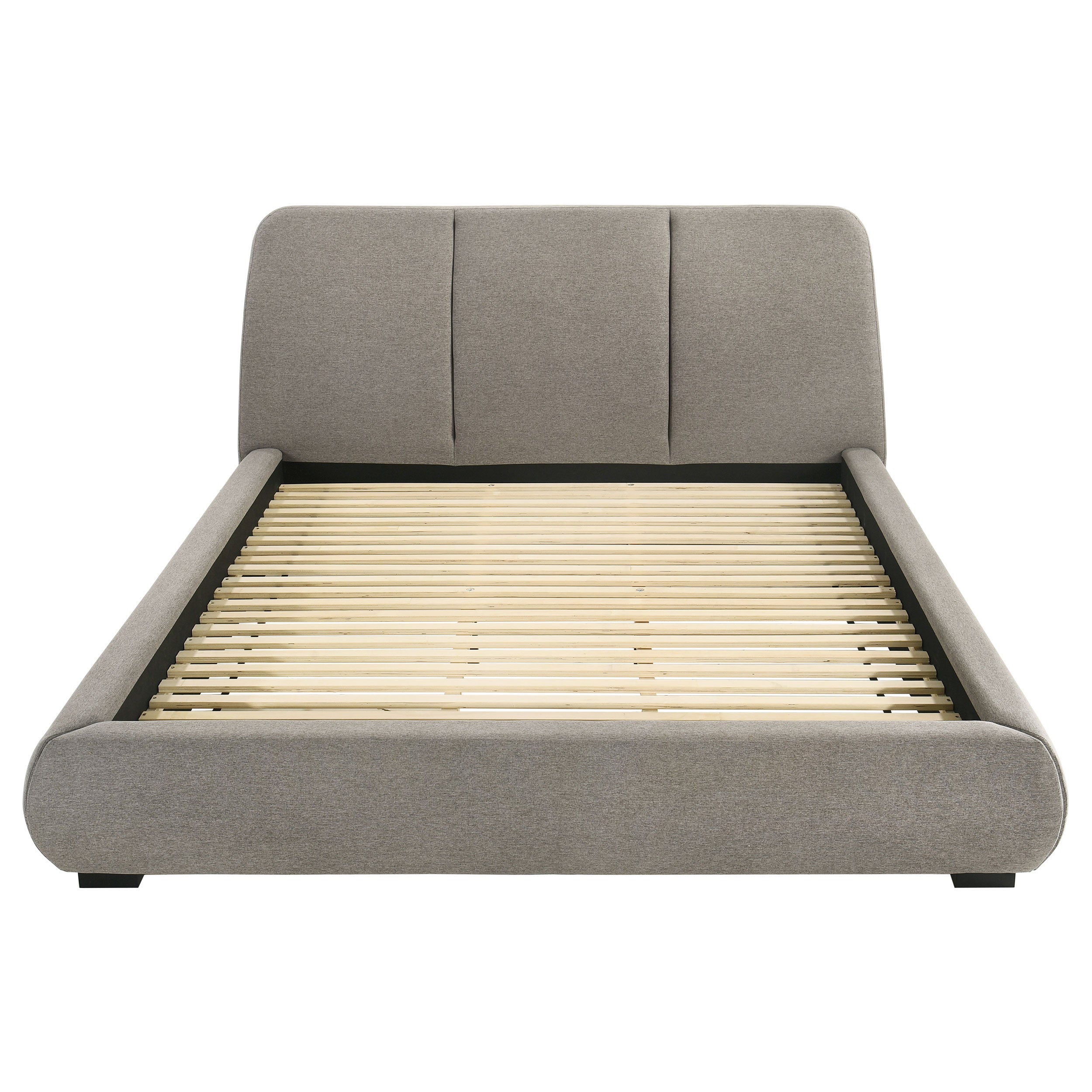 Mokena 46-inch Upholstered California King Platform Bed Taupe — view 4