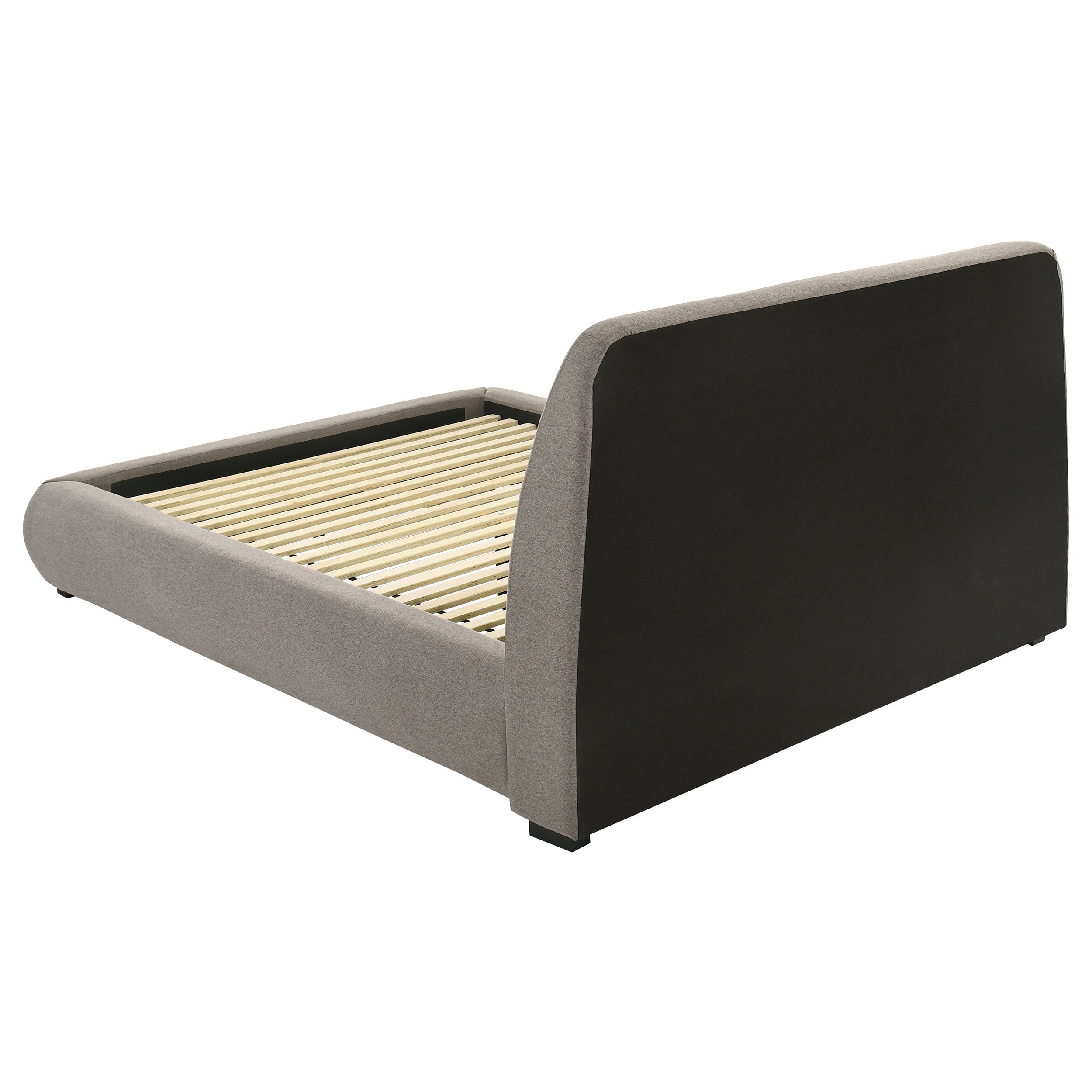 Mokena 46-inch Upholstered Queen Platform Bed Taupe — view 5