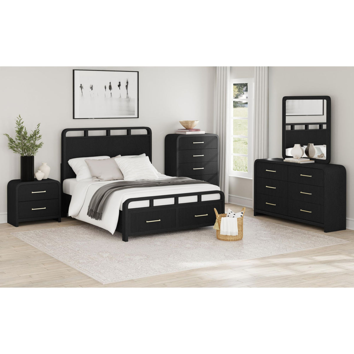 Ridgemont Storage Bed in Black by Elements International, view 13