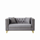Deep Seat Sofa With Button Nailhead, Square Arm Couches