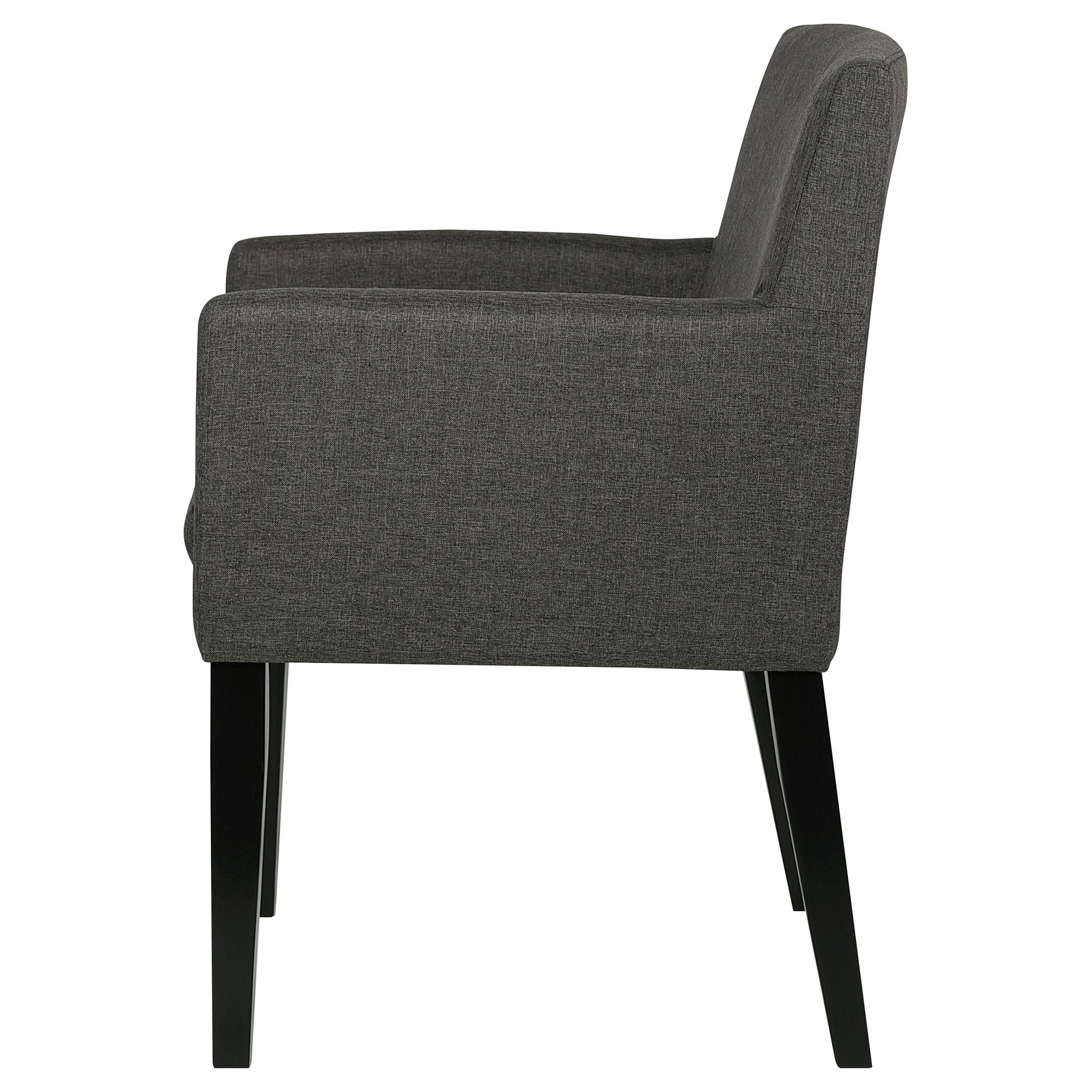 Catherine Upholstered Dining Arm Chair Grey (Set of 2) - Atlantic Fine Furniture Melbourne FL