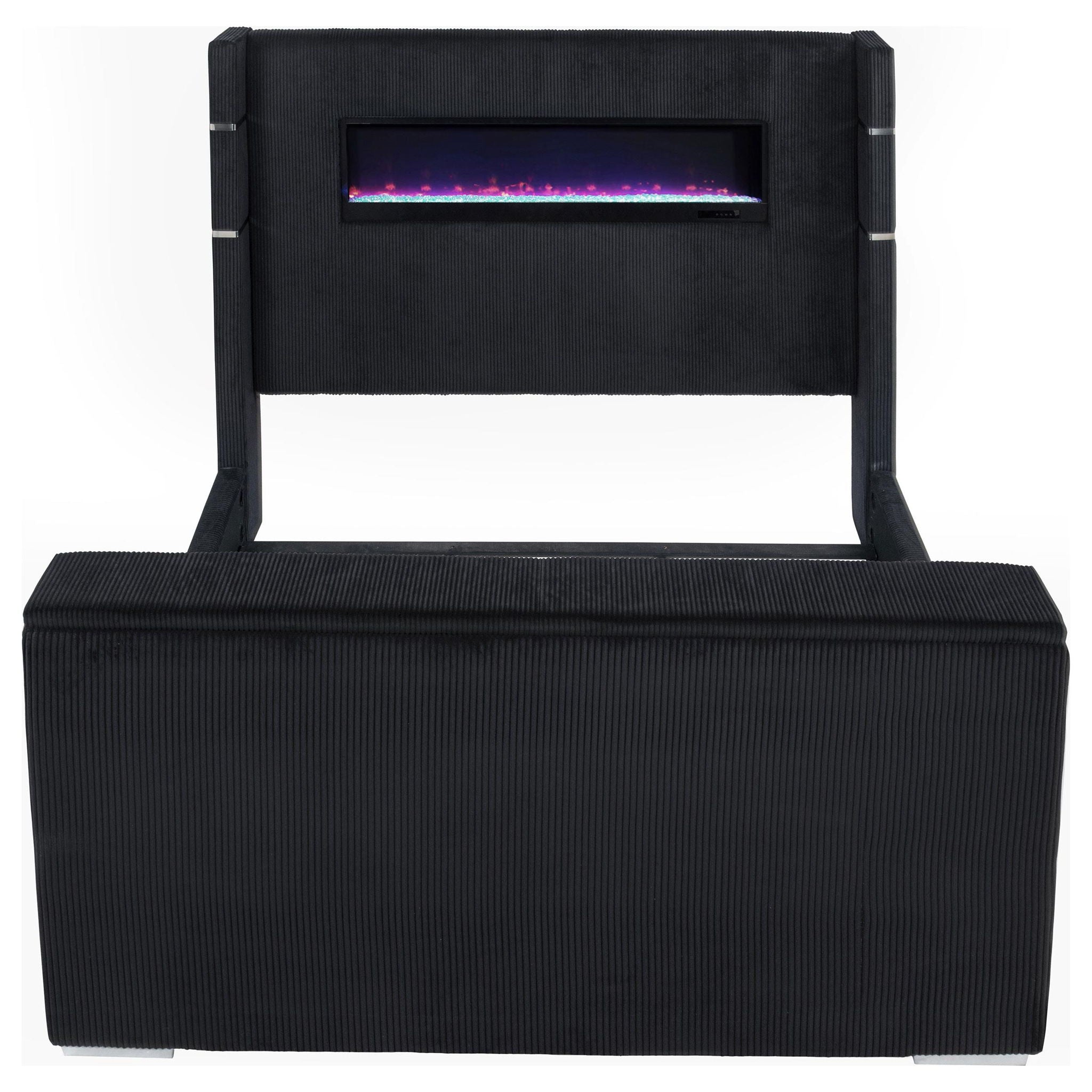 Tisdall California King Flame Visualizer TV Bed Black