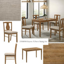 Kayee - 5 Pieces Pack Dining Set - Weathered Oak
