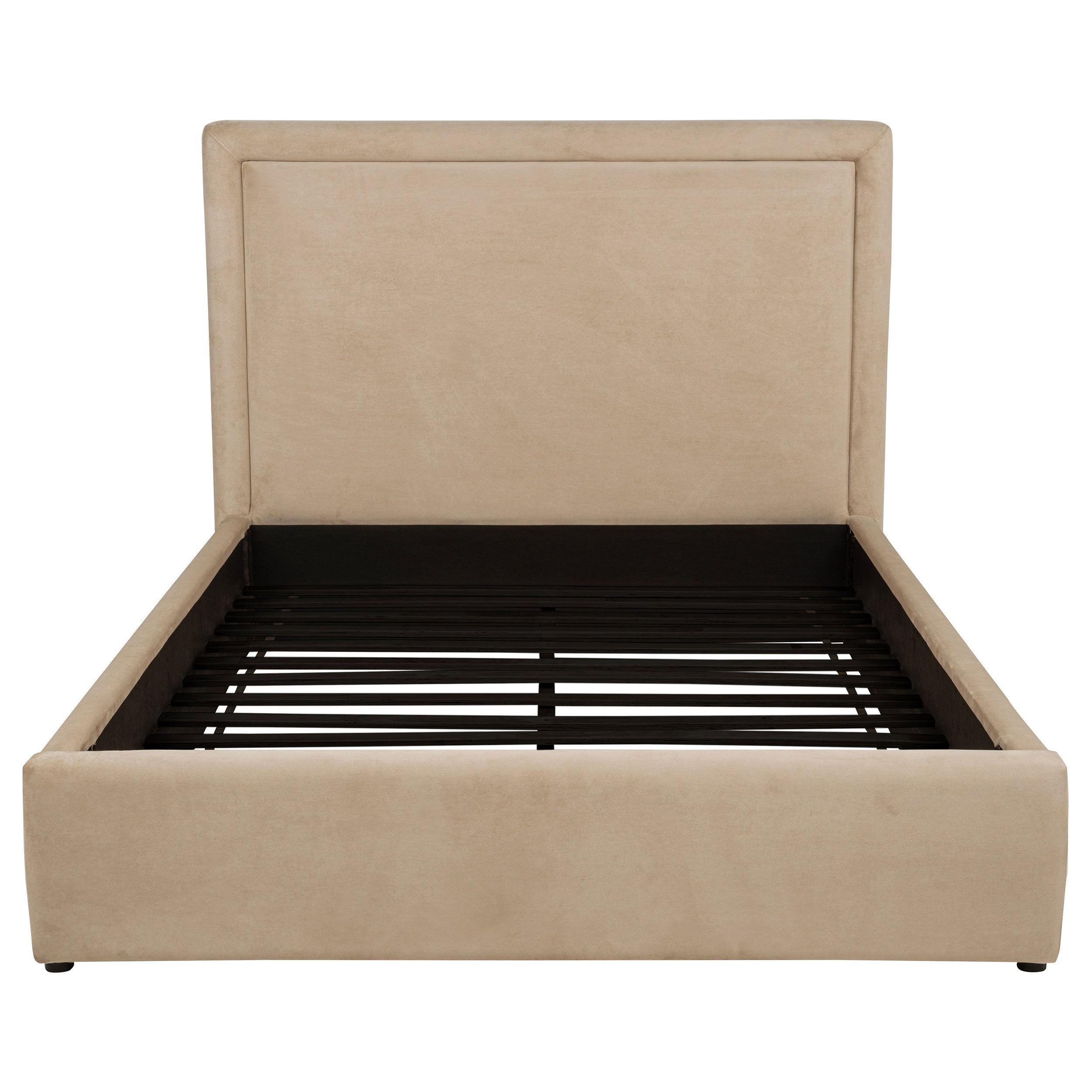 Lawson 54-inch Upholstered Queen Platform Bed Light Saddle — view 4