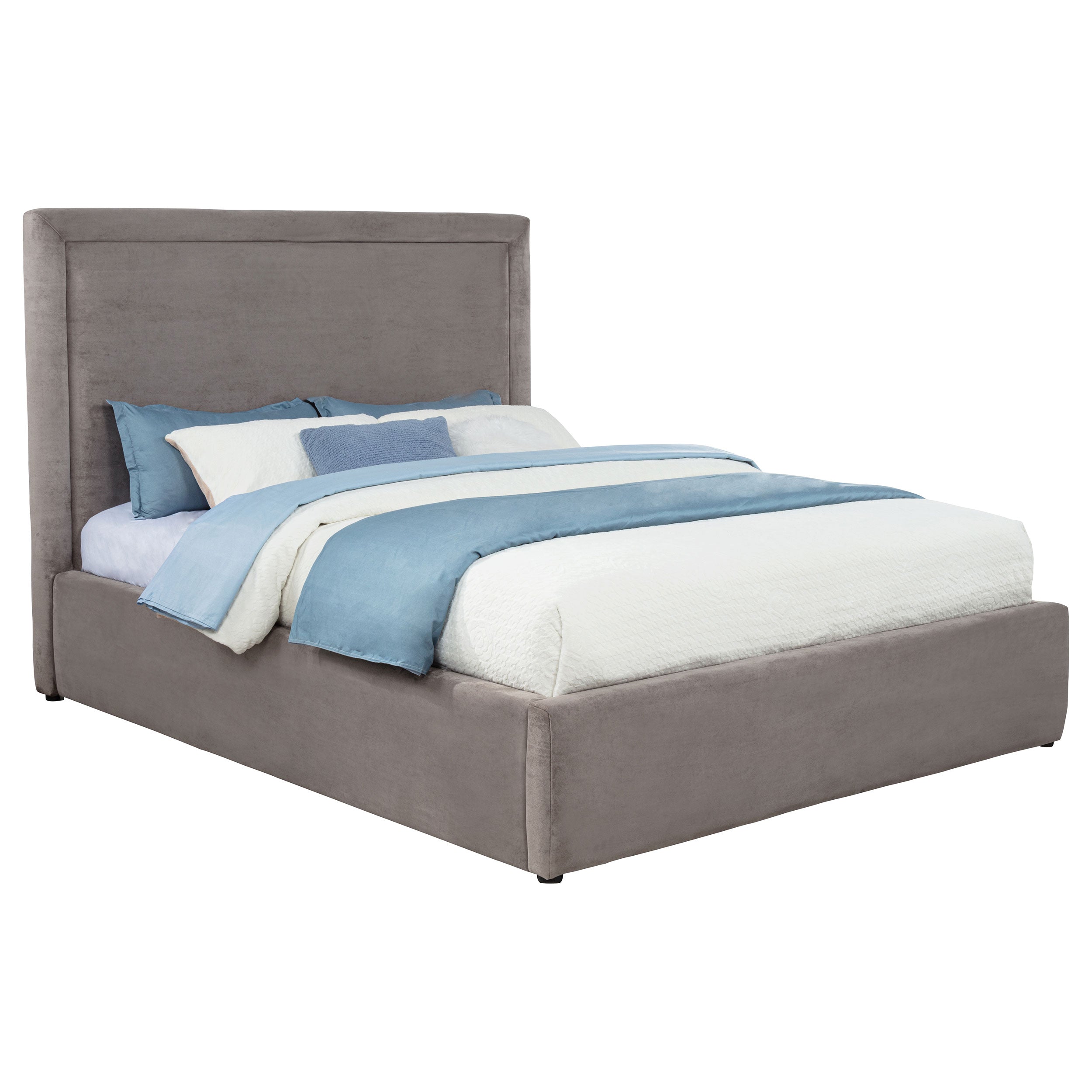 Lawson 54-inch Upholstered Queen Platform Bed Mushroom — view 3