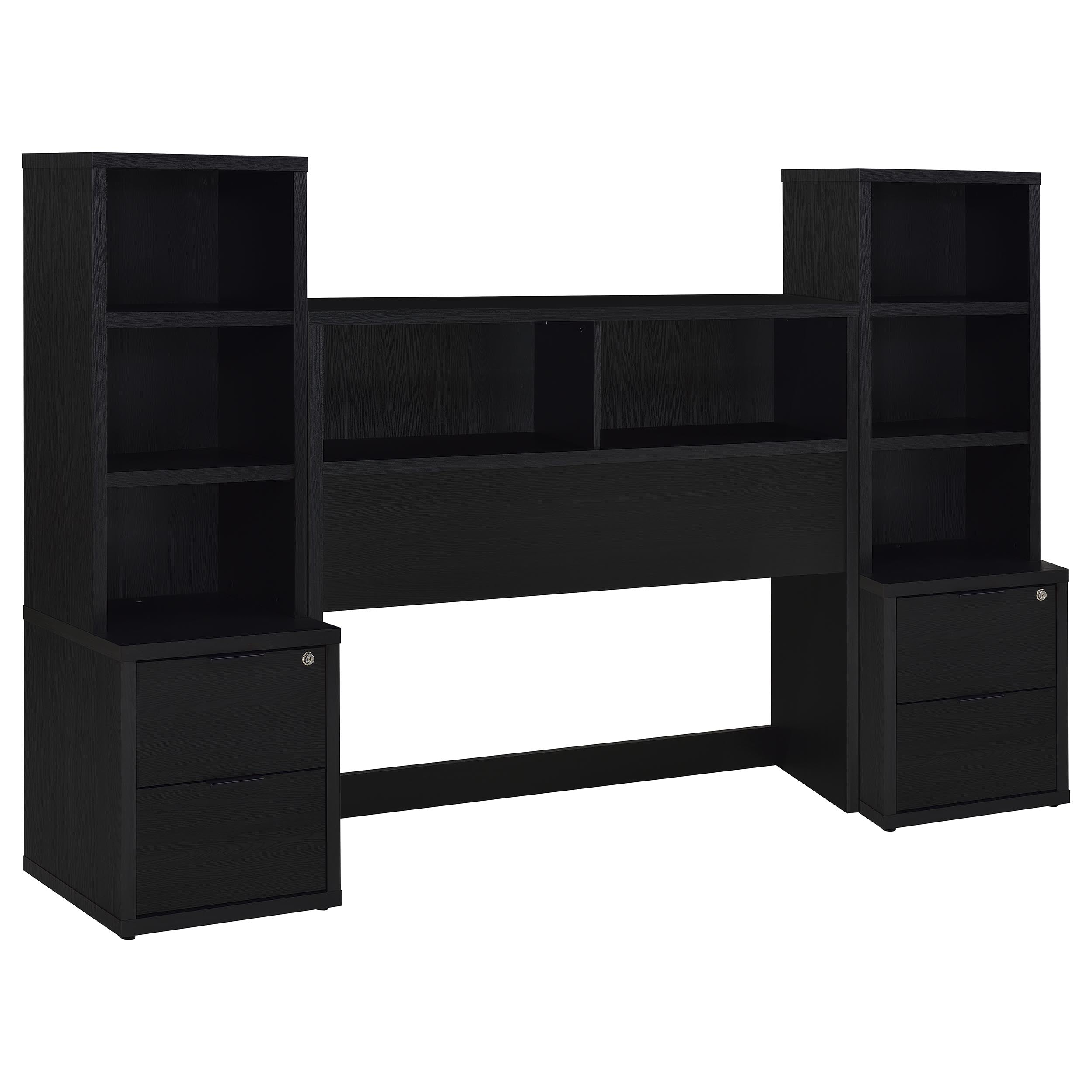 Westpark 3-piece Full Bedroom Set Bookcase Headboard Black — view 2