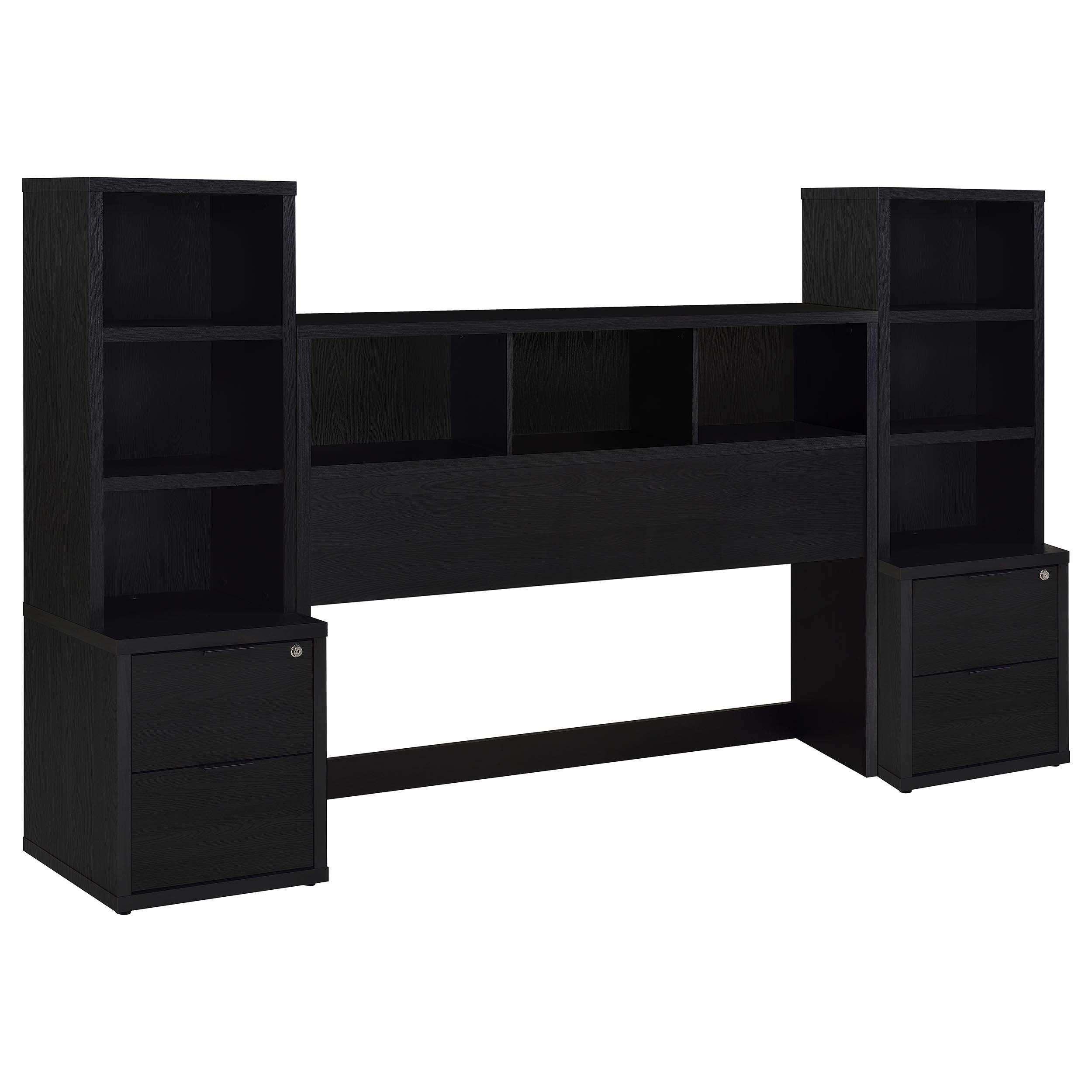 Westpark 3-piece Queen Bedroom Set Bookcase Headboard Black — view 2