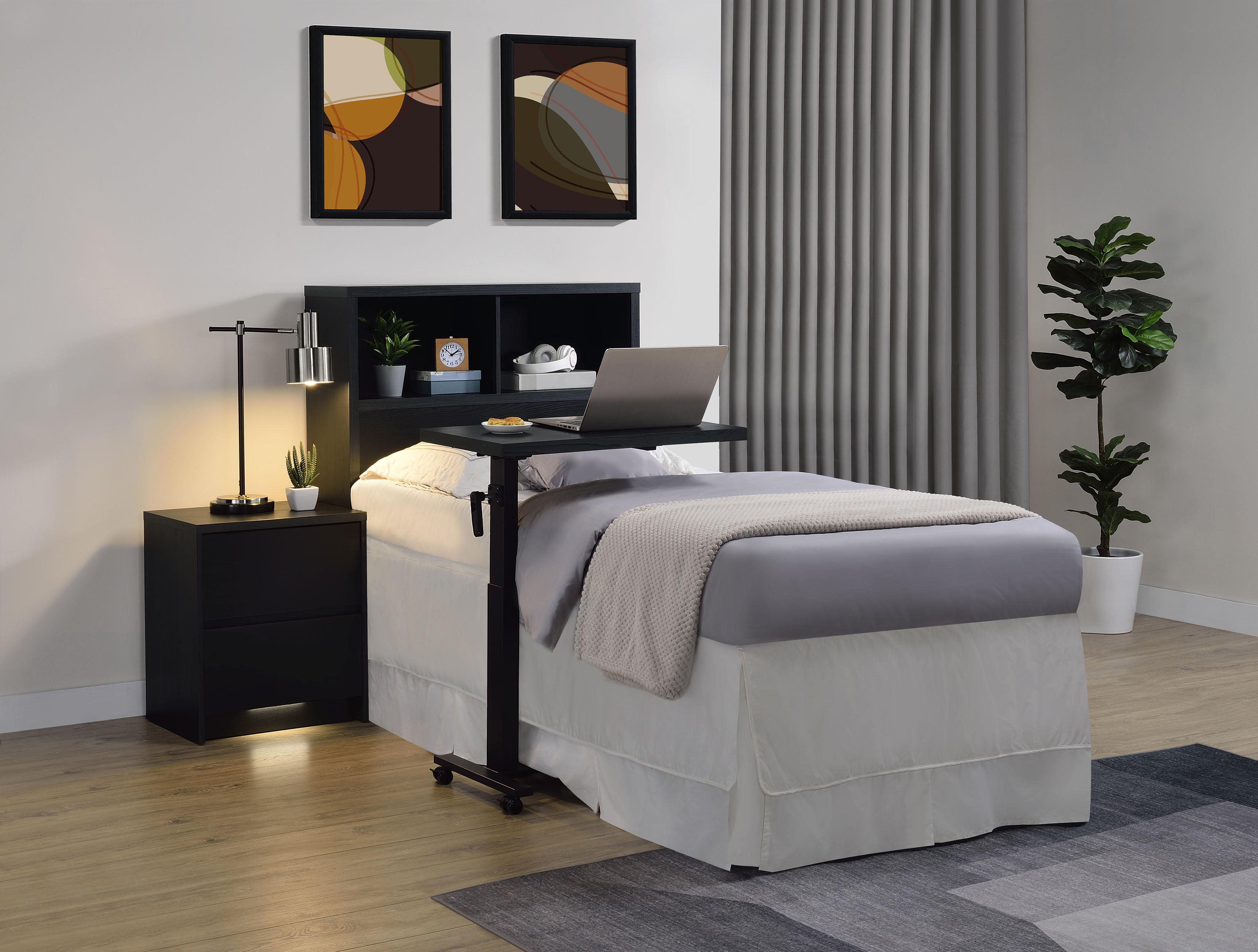 Westpark 49-inch Twin Bookcase Headboard Black — view 10
