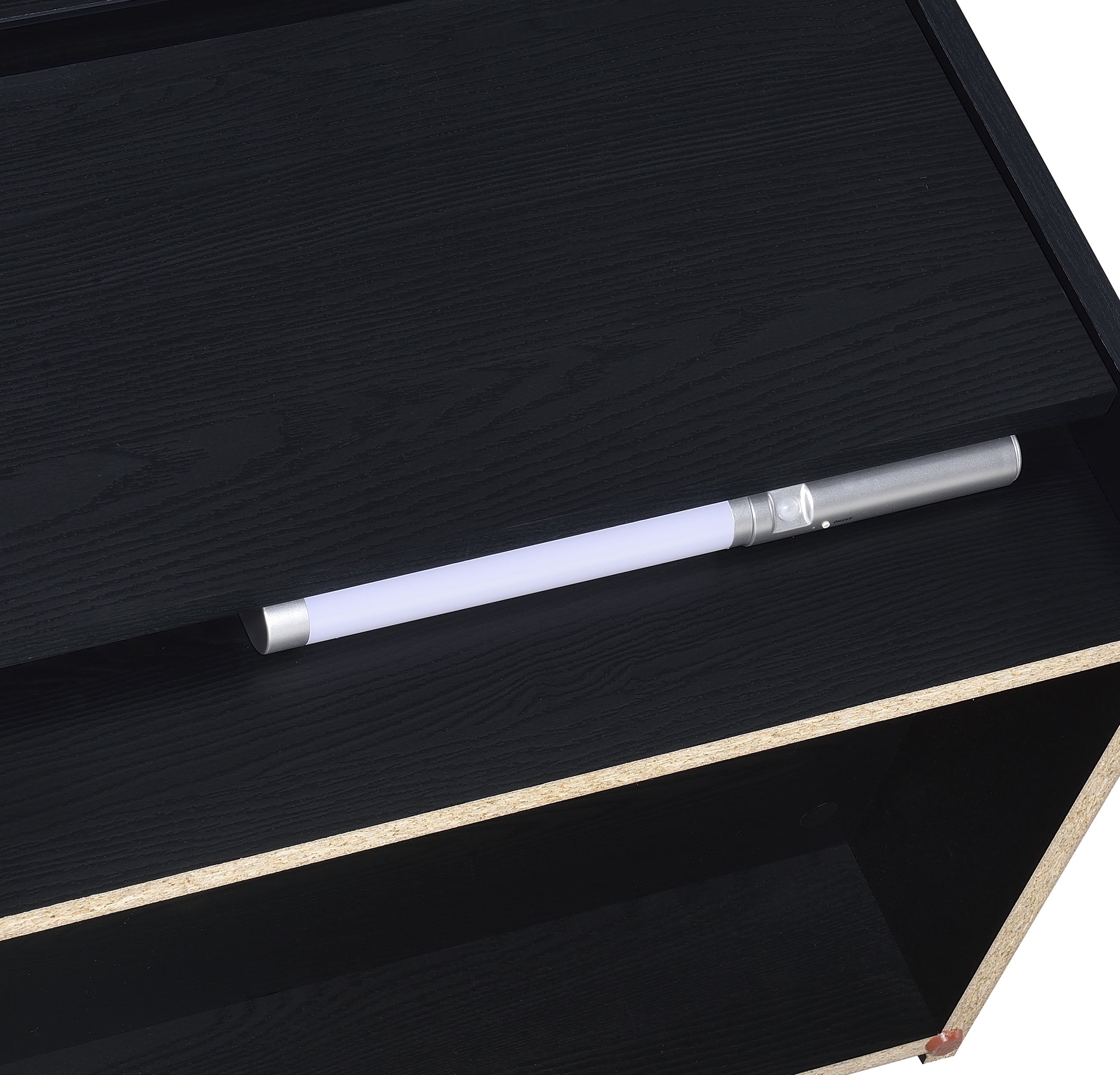 Westpark 2-drawer Nightstand LED Lights and USB Black — view 12