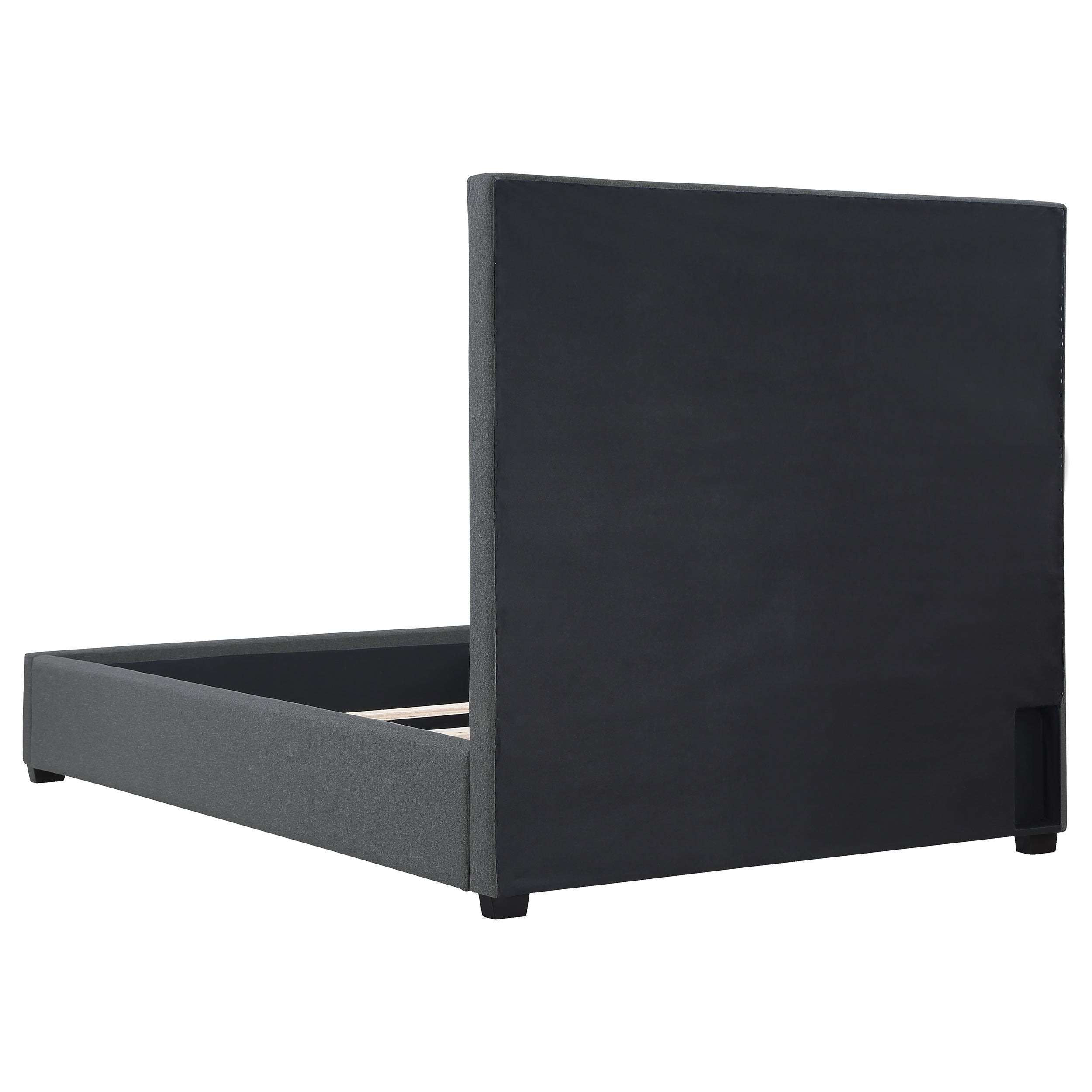 Bowfield Upholstered Queen Panel Bed Charcoal — view 5
