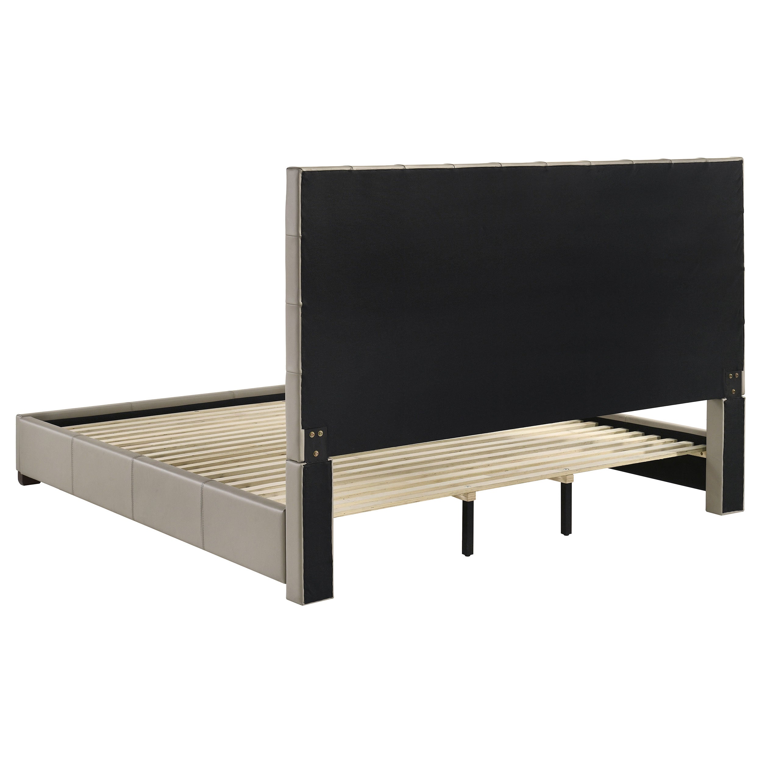 Medley Genuine Leather Eastern King Platform Bed Tan — view 5
