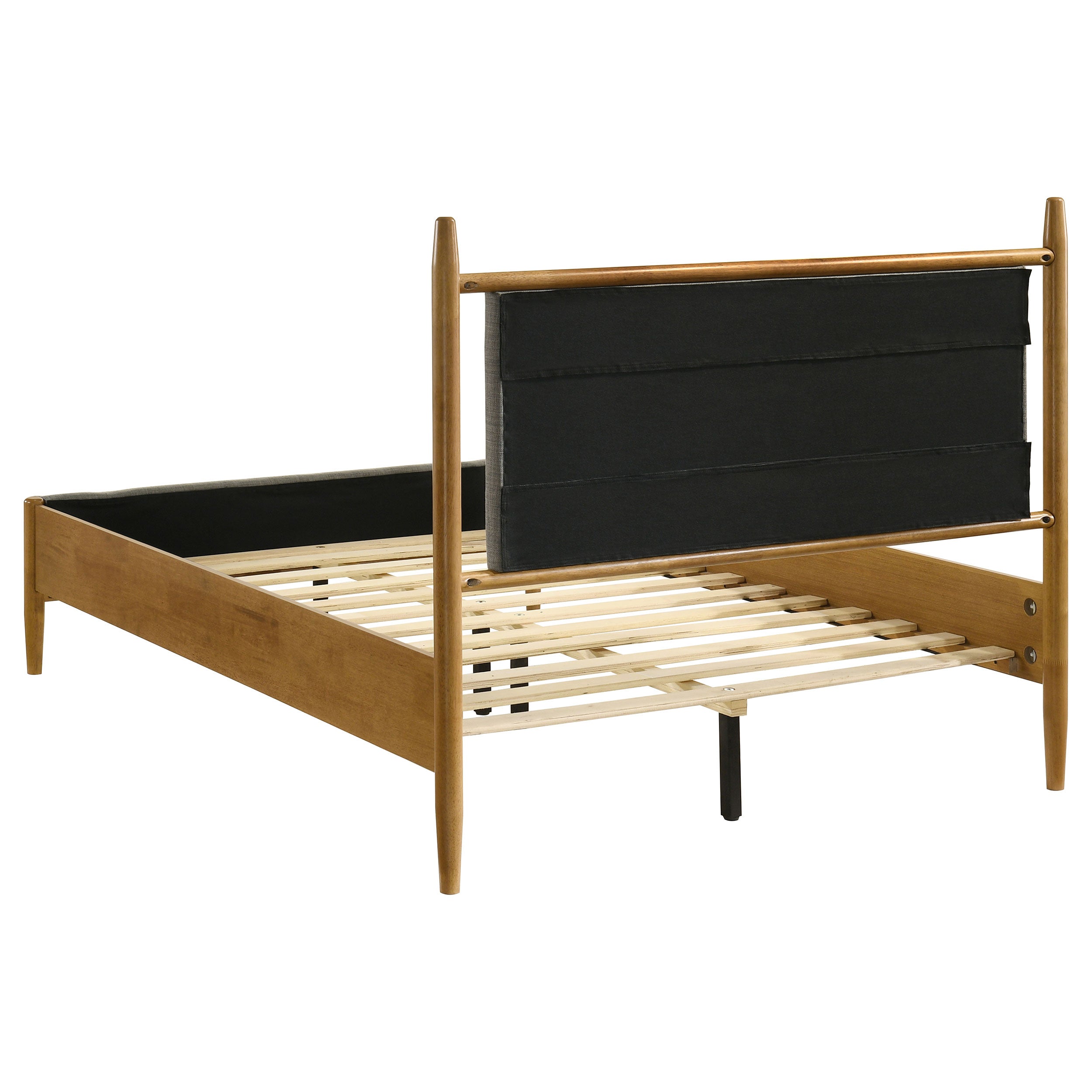Mason 46-inch Full Panel Platform Bed Grey and Light Brown — view 5