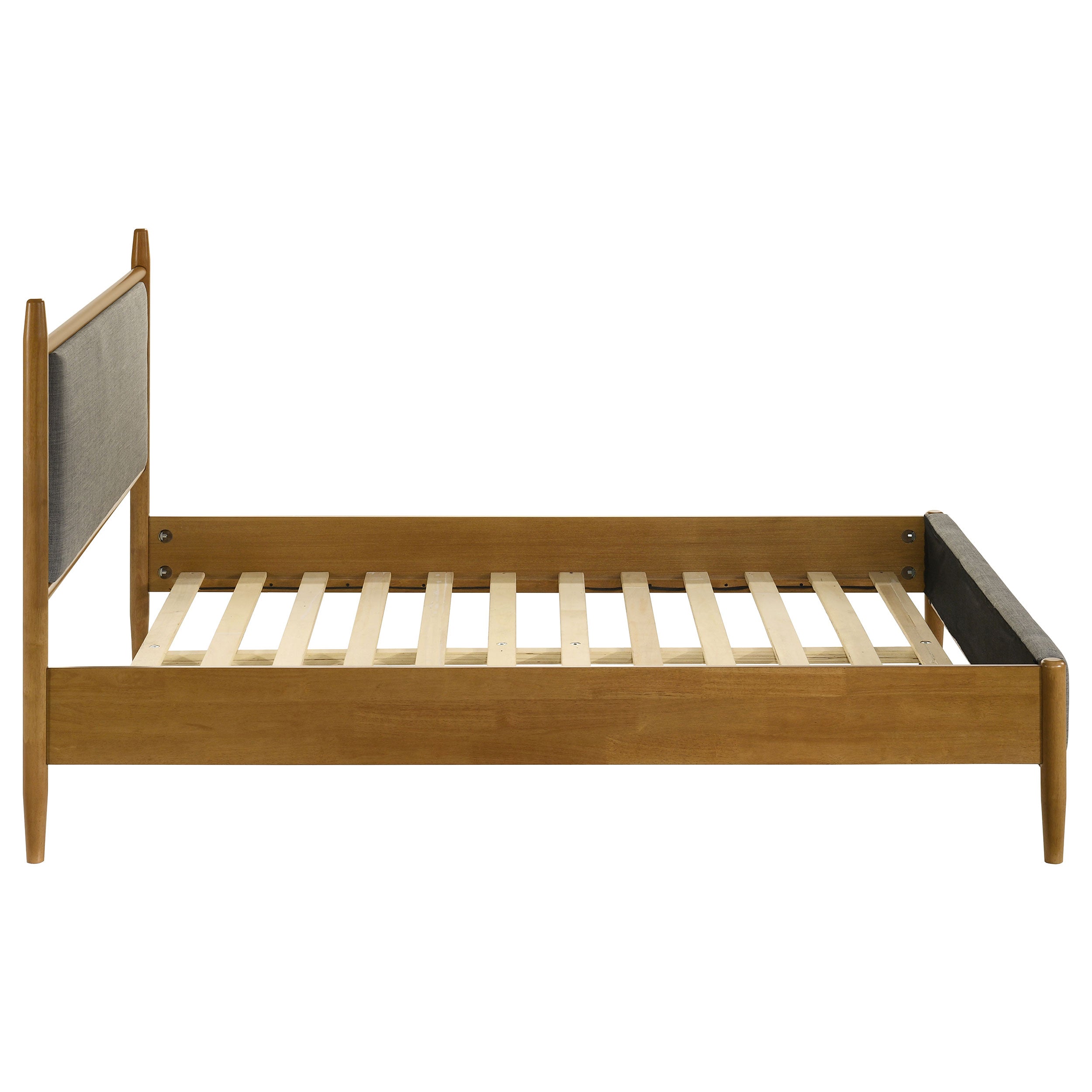 Mason 46-inch Full Panel Platform Bed Grey and Light Brown — view 6