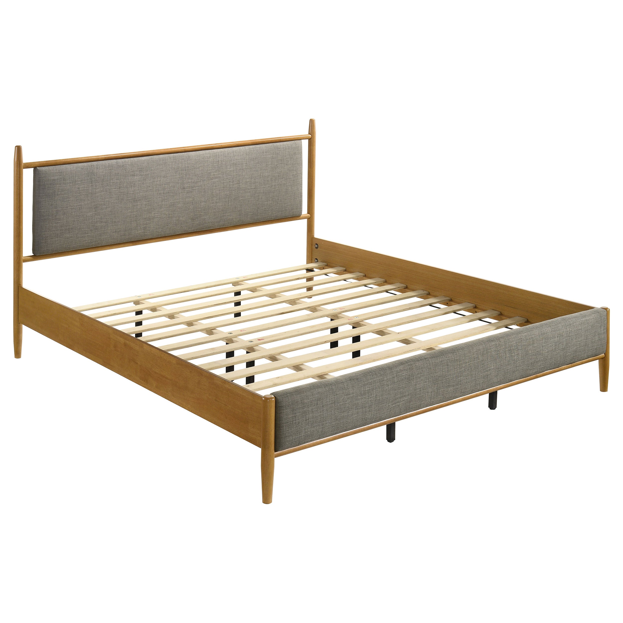 Mason 46-inch Eastern King Panel Platform Bed Light Brown — view 1