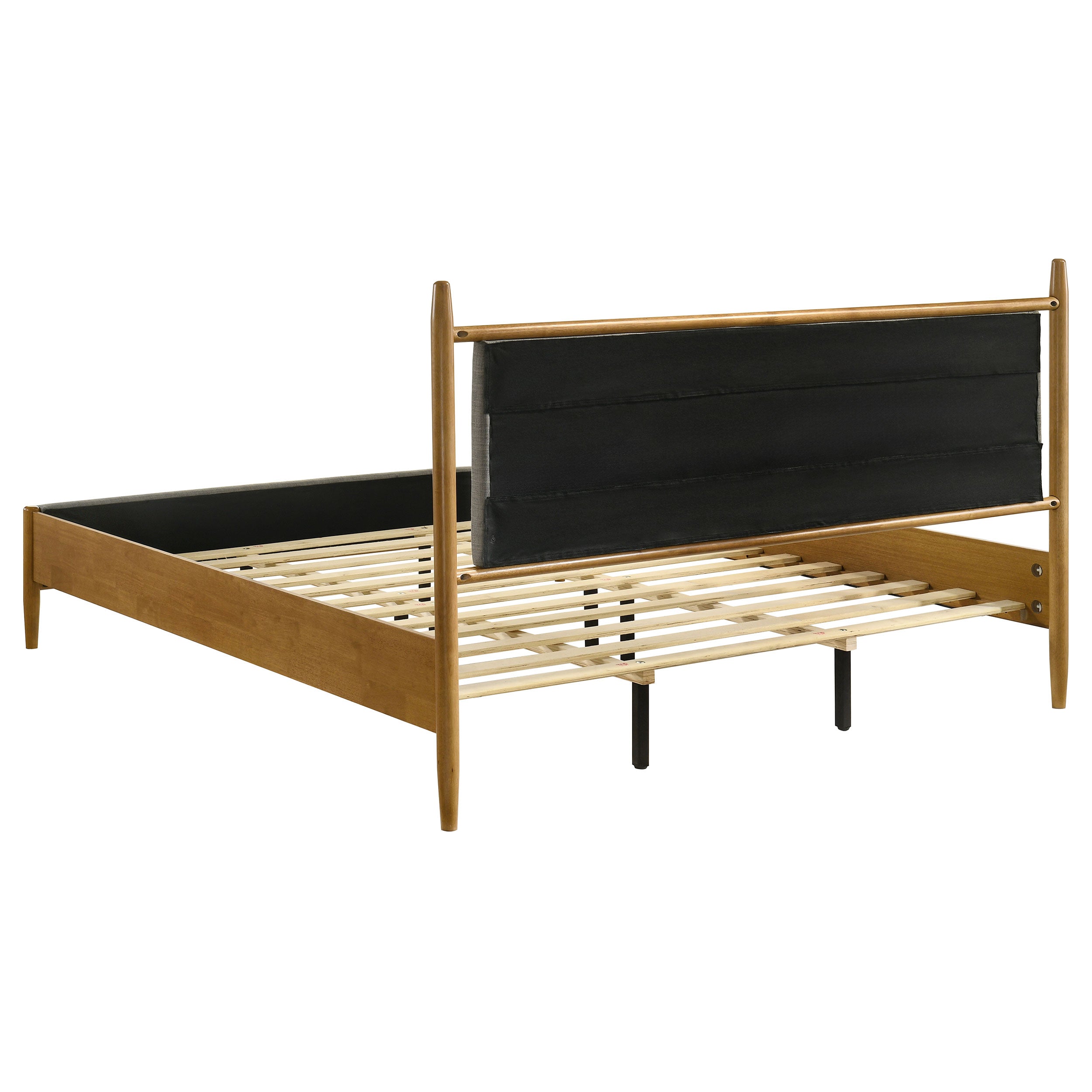 Mason 46-inch Eastern King Panel Platform Bed Light Brown — view 5