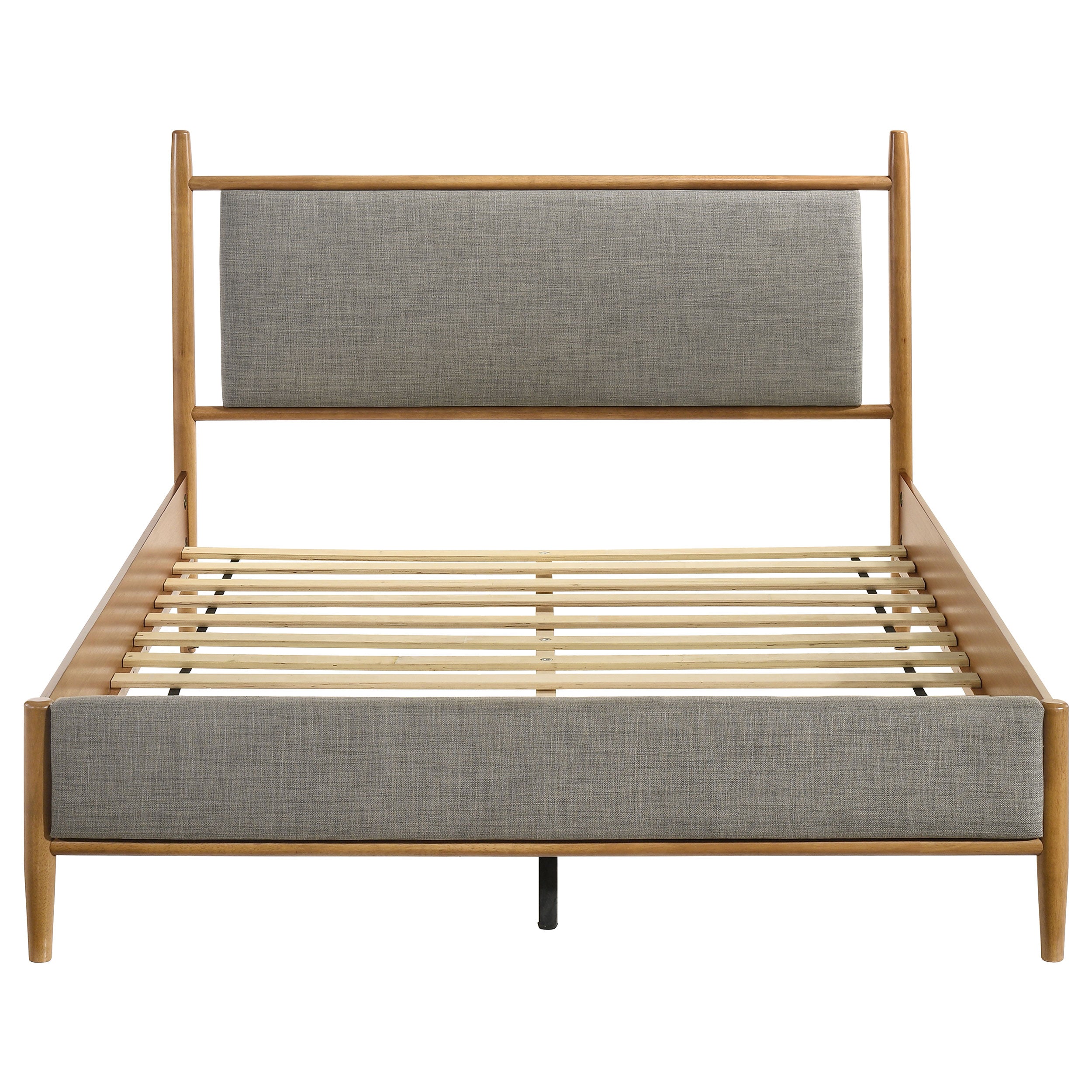 Mason 46-inch Queen Panel Platform Bed Grey and Light Brown — view 4