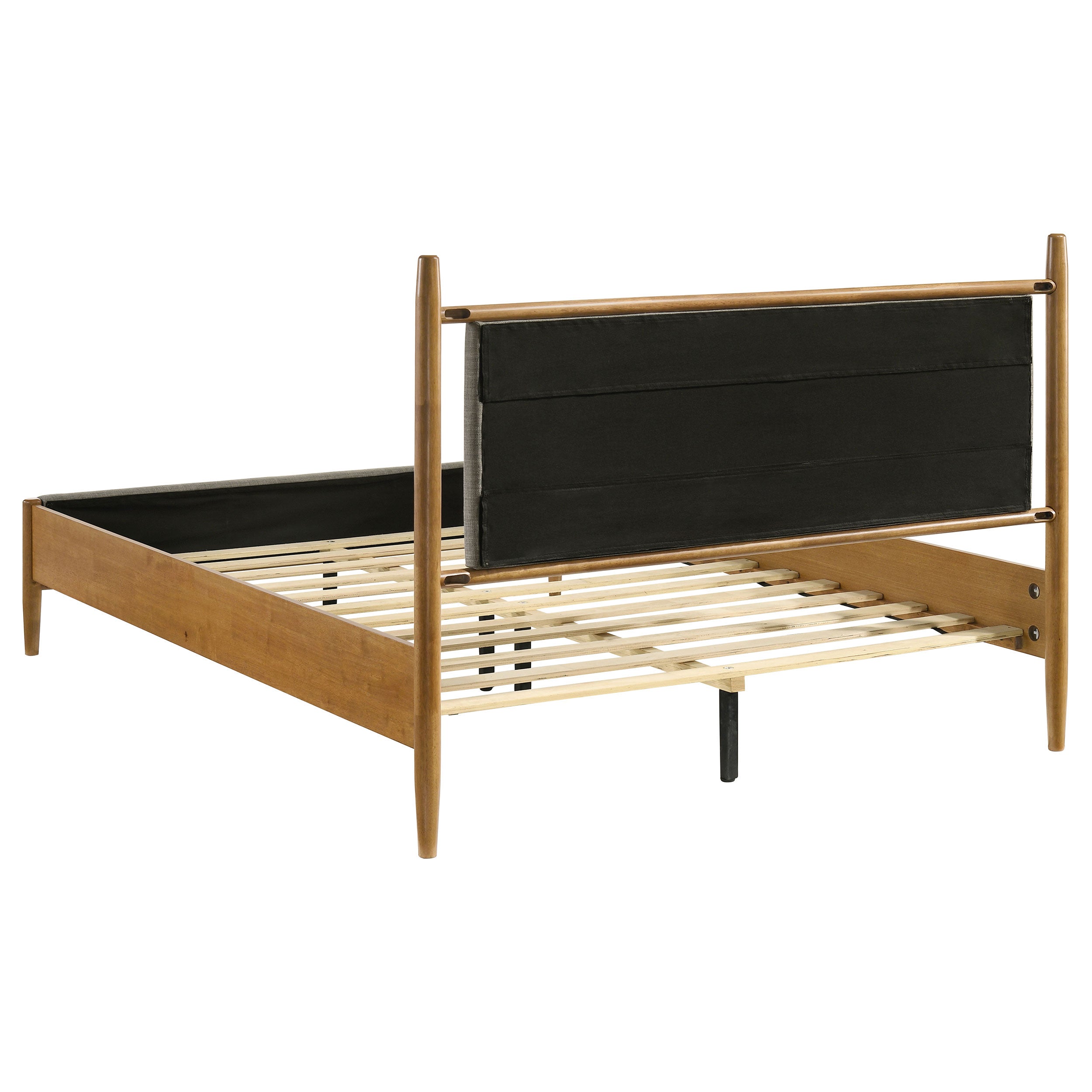 Mason 46-inch Queen Panel Platform Bed Grey and Light Brown — view 5
