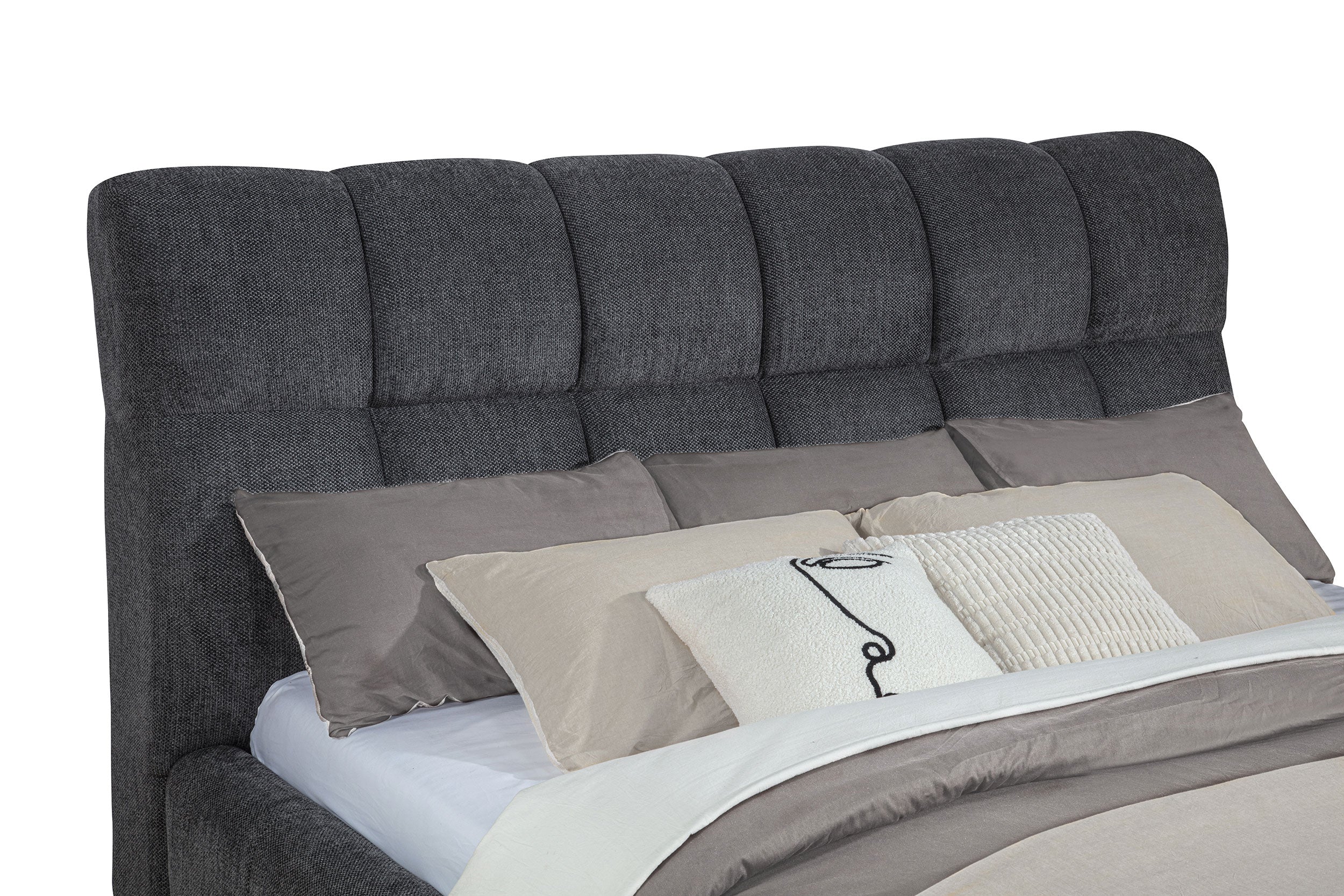 Nollet 48-inch Upholstered California King Platform Bed Grey — view 7