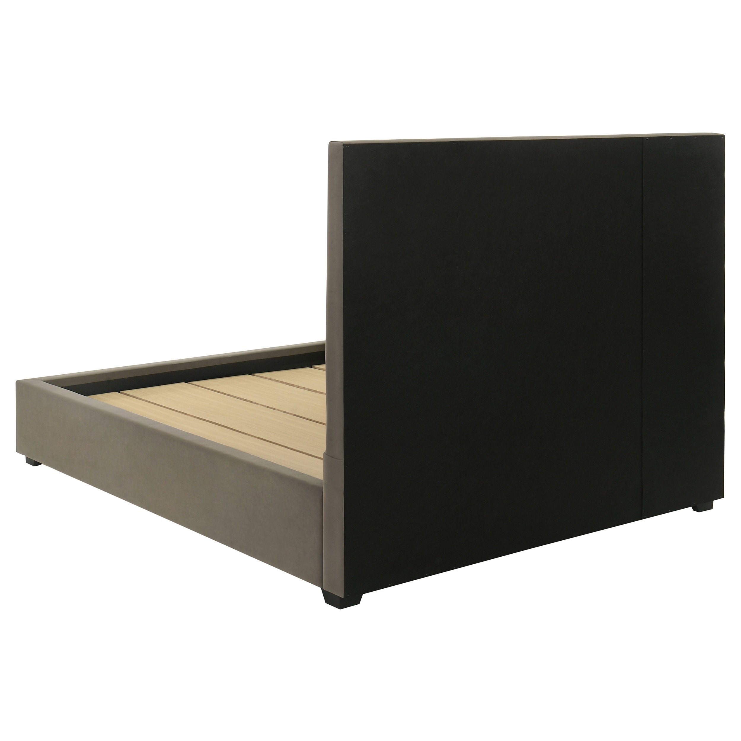 Delsea Upholstered Eastern King Platform Bed Light Brown — view 5