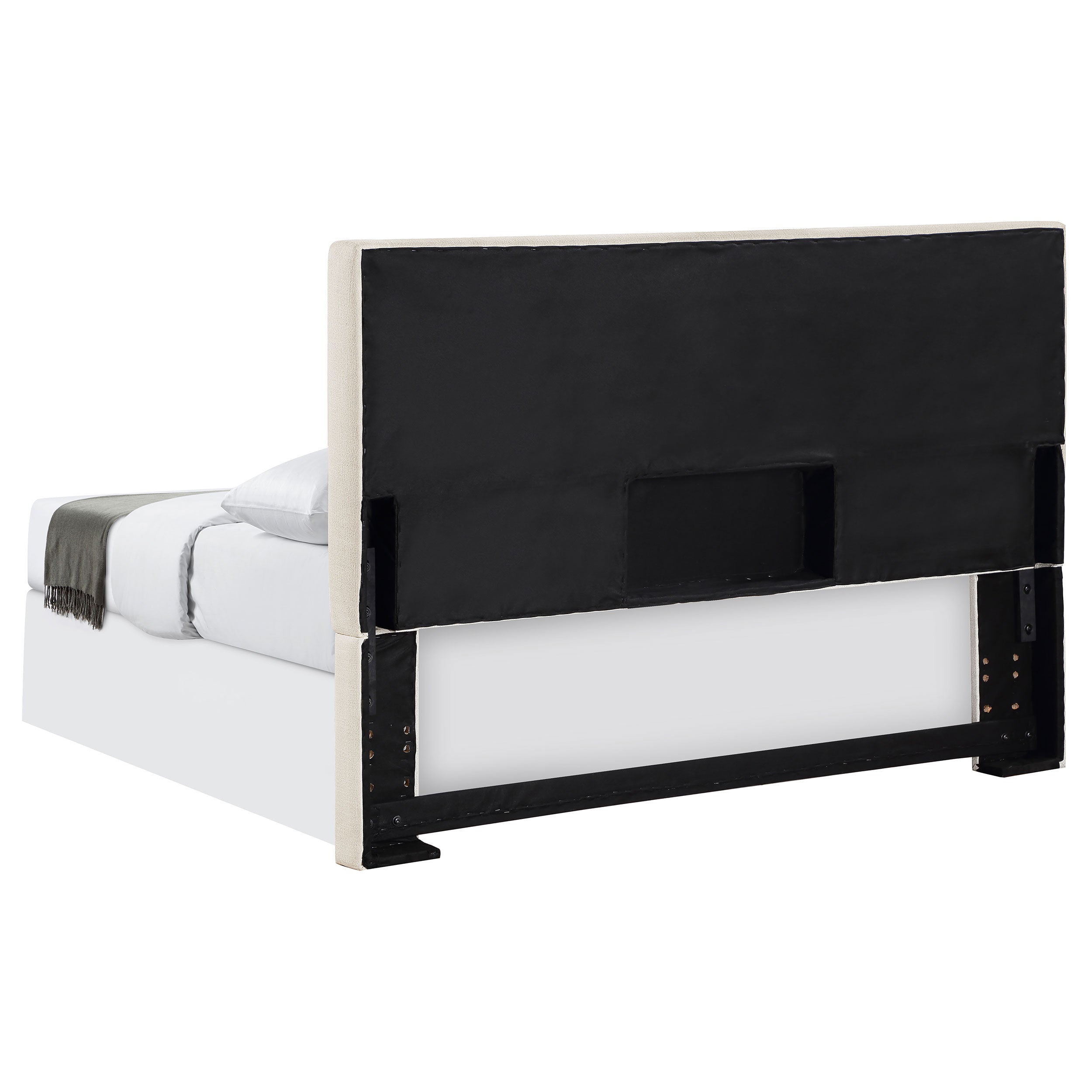 Pirro Upholstered Queen or Full Panel Headboard Sand — view 4