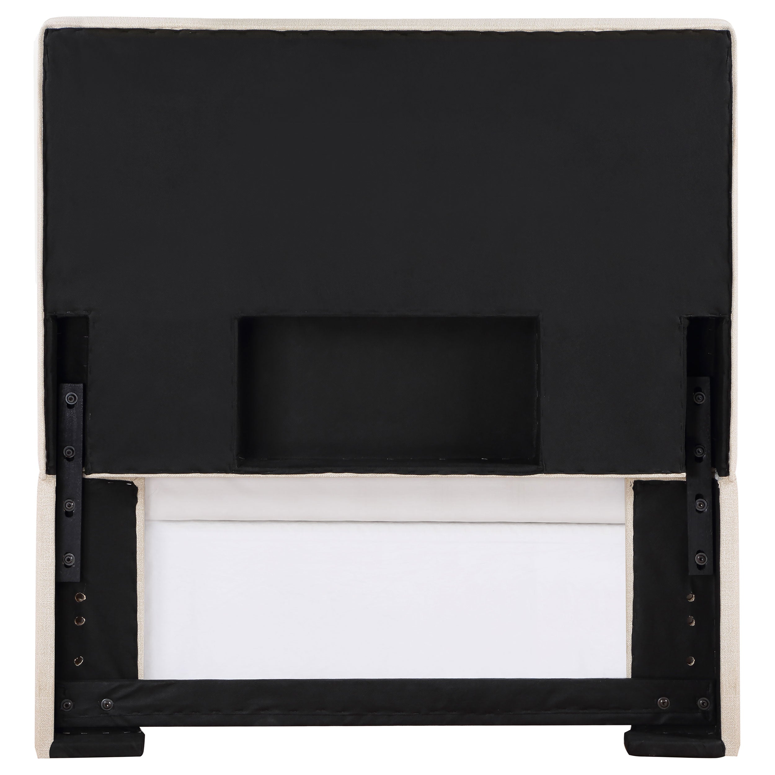 Pirro Upholstered Twin Panel Headboard Sand — view 5