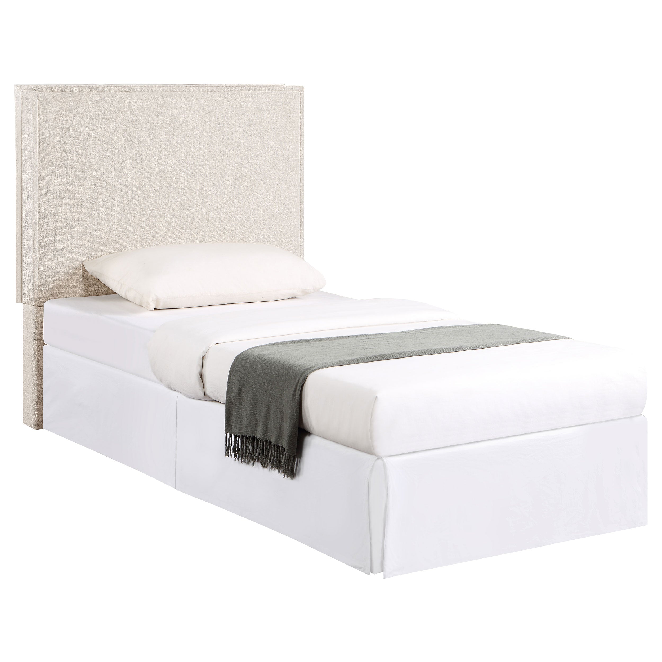 Izzy Upholstered Twin Panel Headboard Sand — view 1