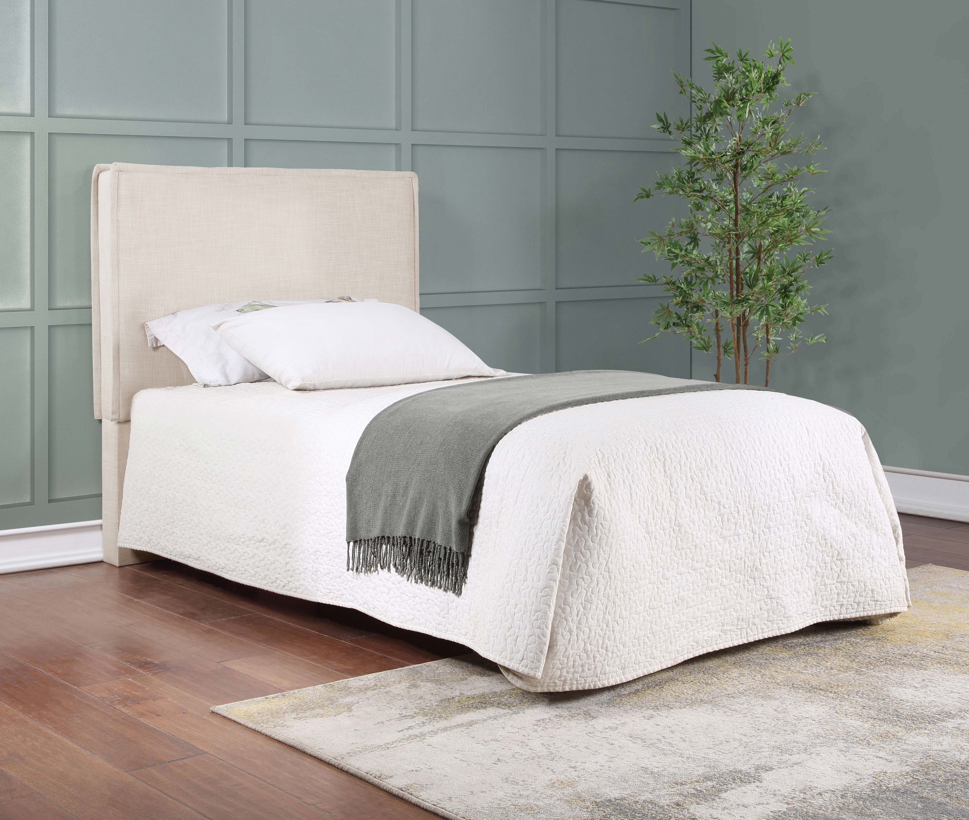 Izzy Upholstered Twin Panel Headboard Sand — view 10